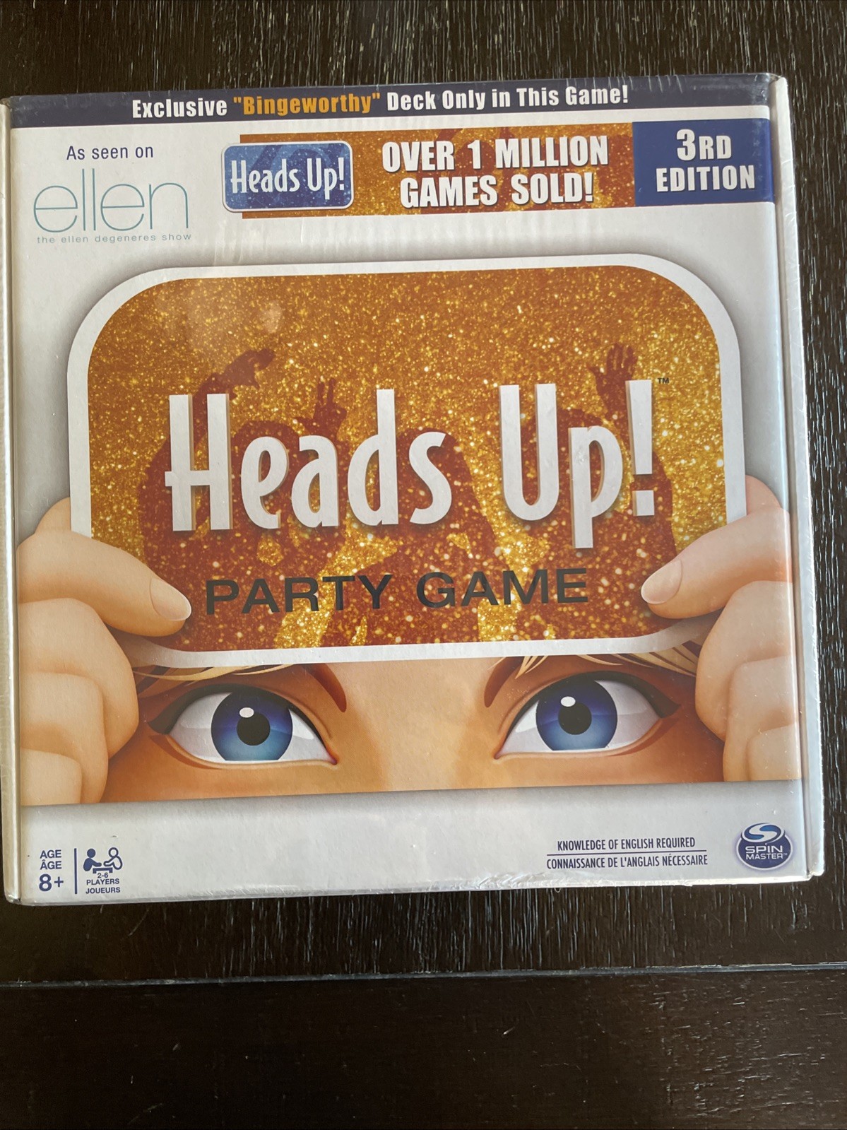 Heads Up! Party Family Card Game As Seen On Ellen 3rd Edition, Spin Master, New