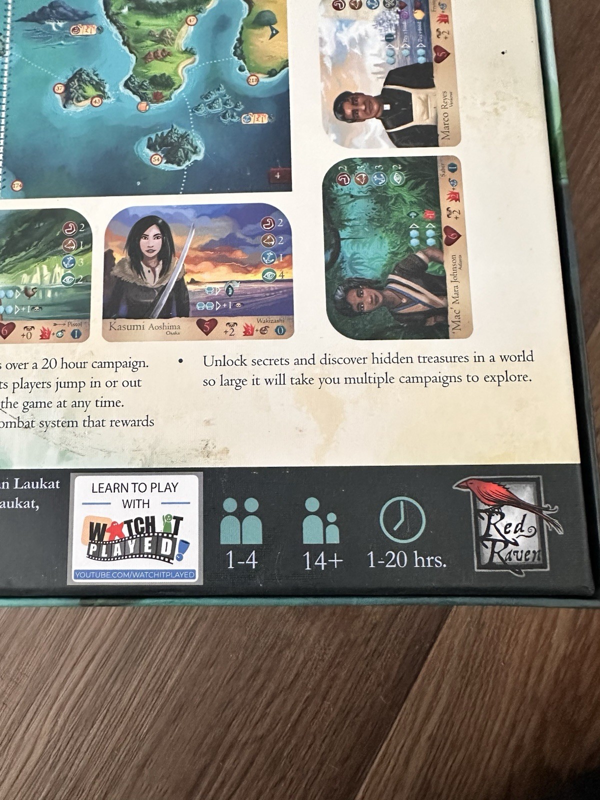 Red Raven Sleeping Gods Board Game Co-op Campaign 1-4 Player Excellent Condition