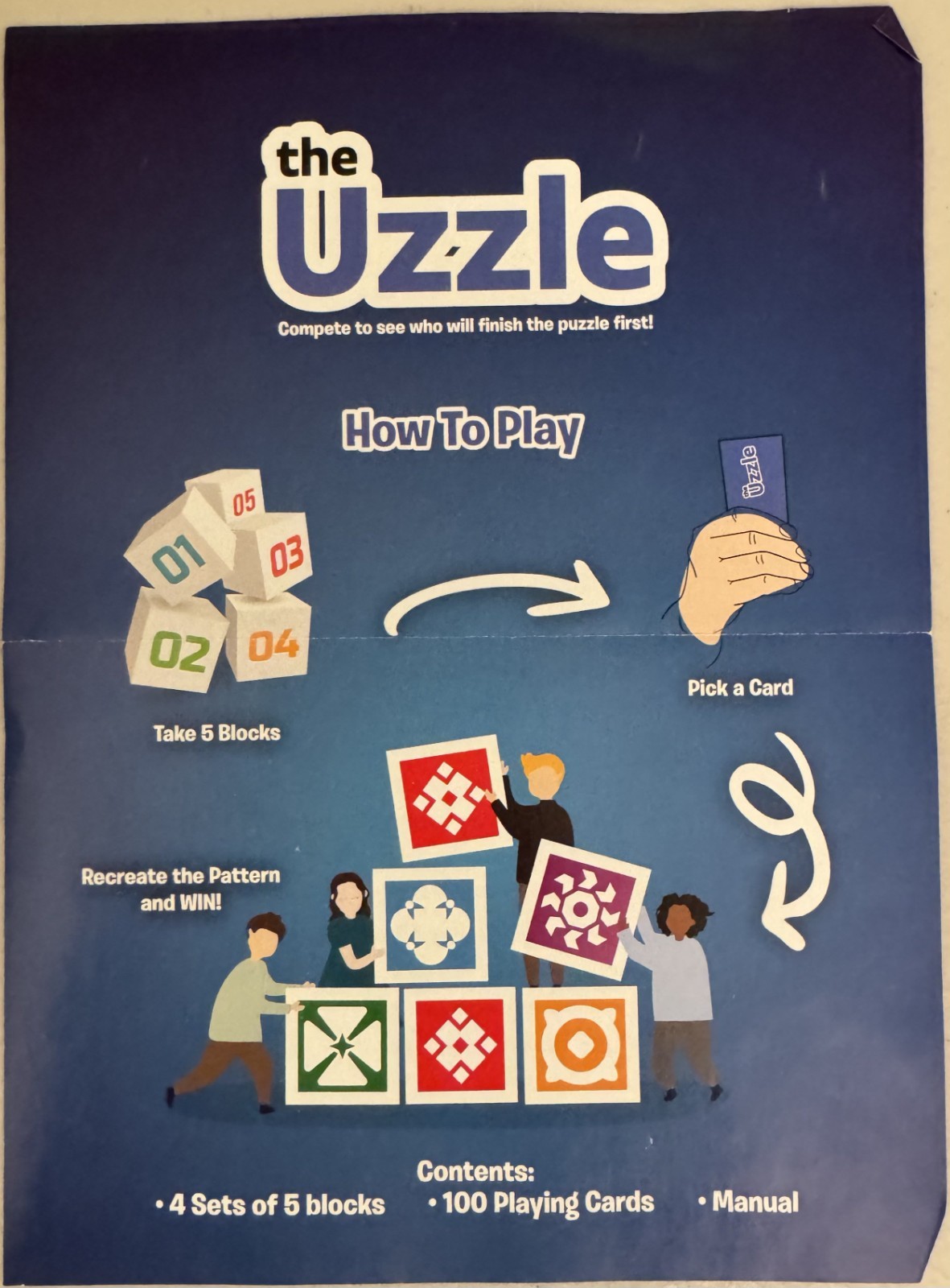 The Uzzle Board Game – Family Board Game for Children & Adults Complete