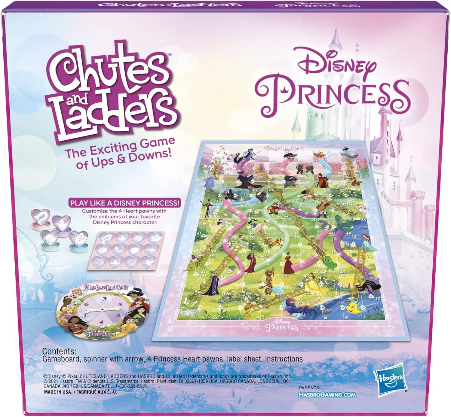 Gaming Chutes and Ladders: Disney Princess Edition Board Game for Kids Ages 3