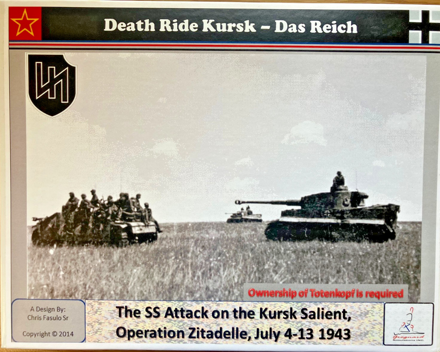Death Ride Kursk: Das Reich (Grognard Simulations, 2015). Open Box