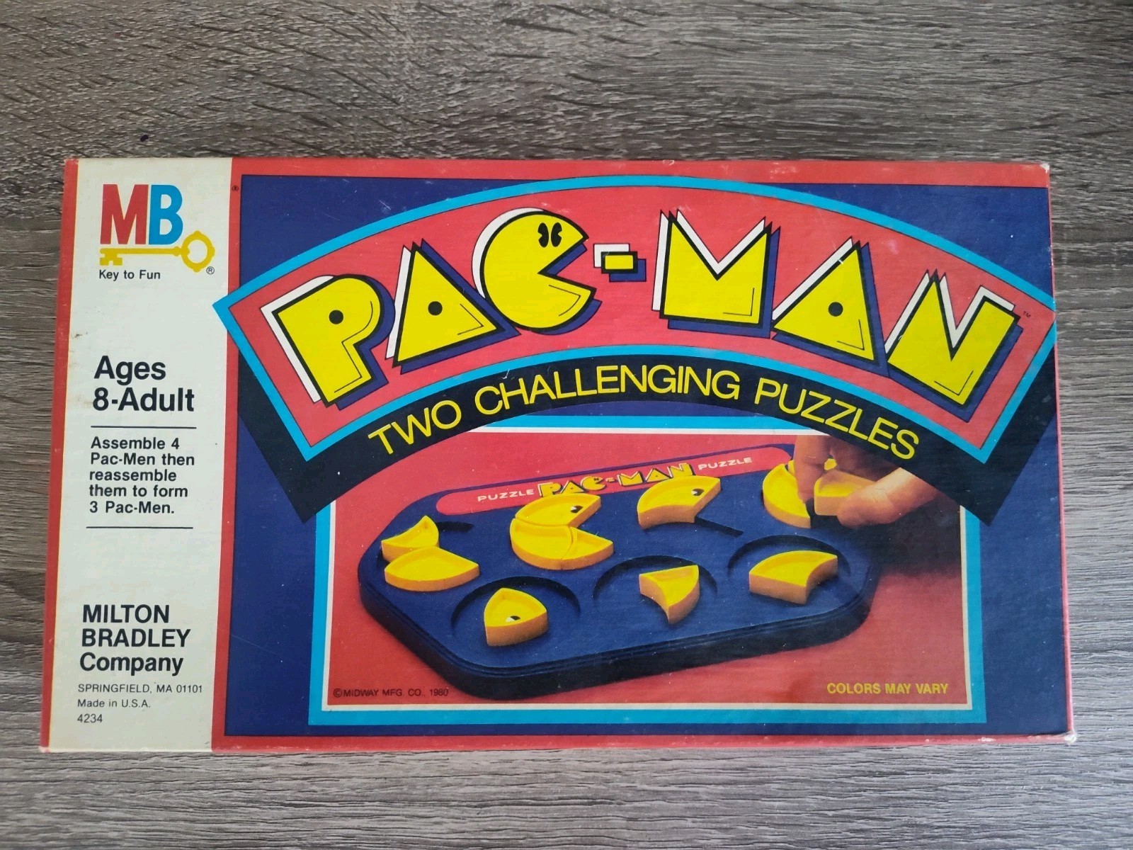 VTG Sealed New 1980 Milton Bradley Co PAC-MAN two Challenging Puzzles NOS
