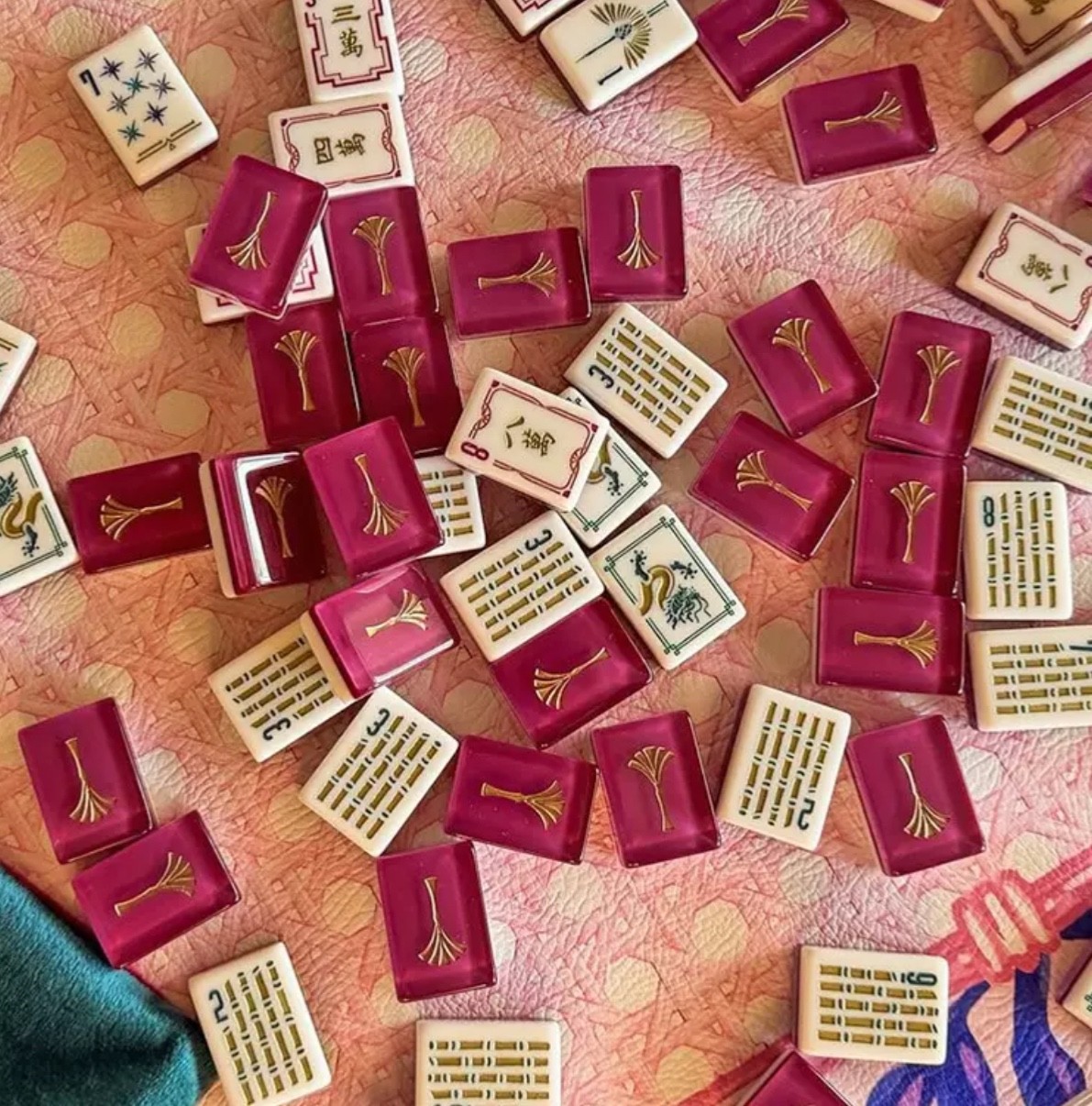 American Mahjong Game Set, 160 Red🦁Mah Jong Tiles,+Free storage bag