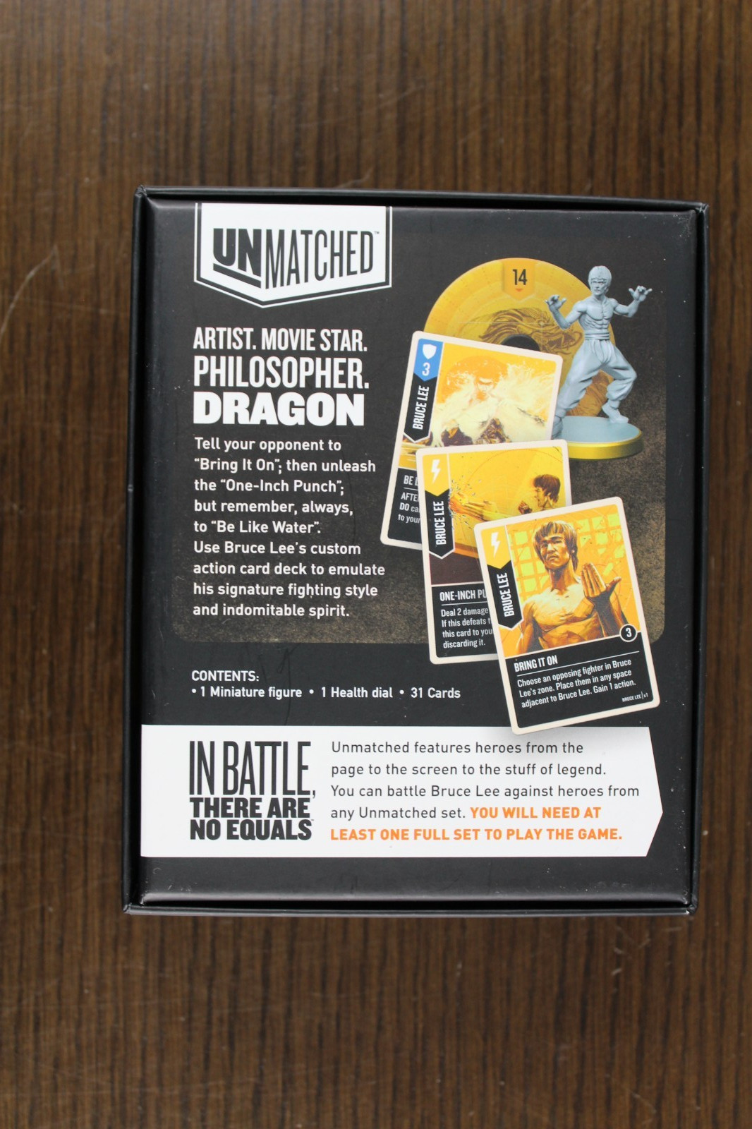 Bruce Lee Unmatched Board Game Expansion Mondo Games Rare NO TRAY