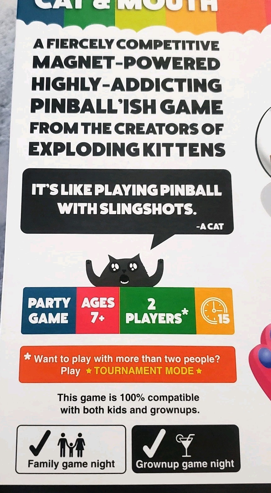 A Game of Cat & Mouth By EXPLODING KITTENS-Complete EUC Tabletop 2 Player Fun