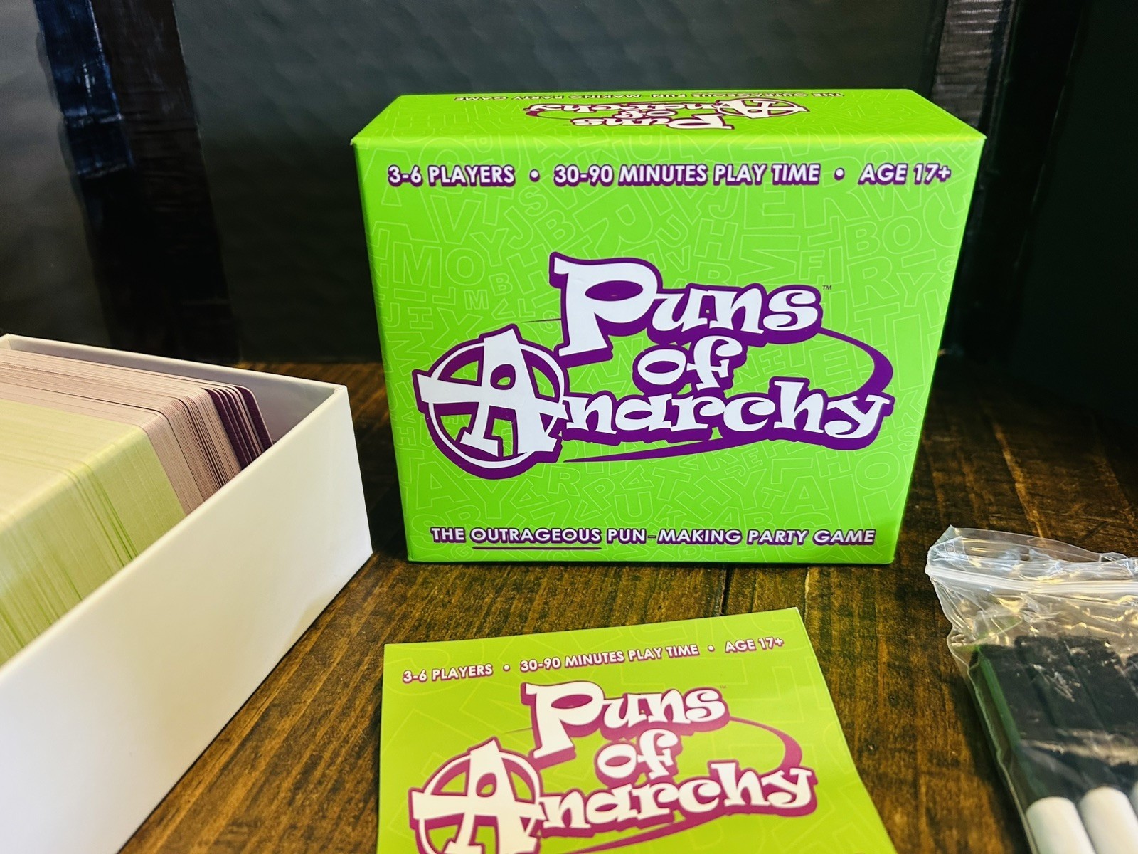 Puns of Anarchy Board Game – Complete Fun-Tested EUC – Played Once – All Pieces