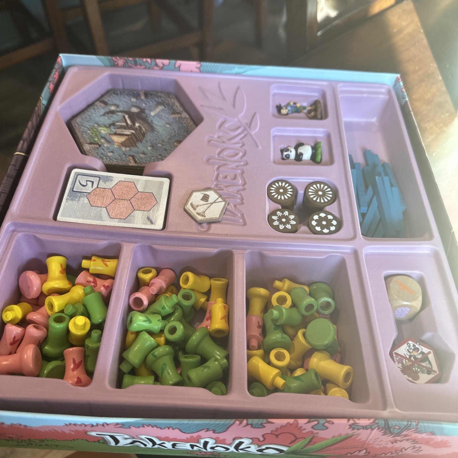TAKENOKO Board Game Matagot Japan Panda Complete Family Game Pre-owned