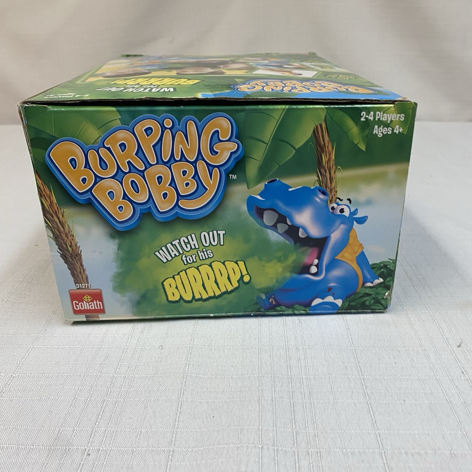 Burping Bobby Hippo Game by Goliath 2-4 Players, Ages 4+ New Batteries READ