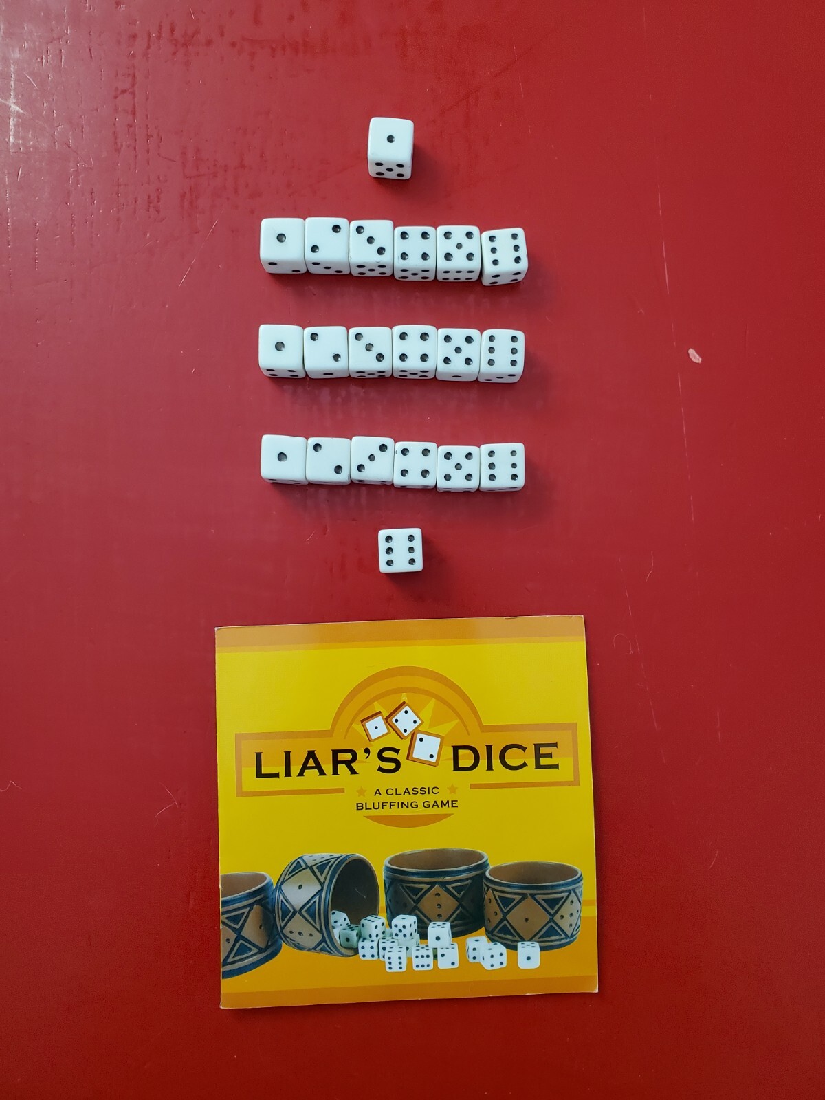 Front Porch Classics ~ LIAR’S DICE, A Classic Bluffing Game In Wood Box Complete