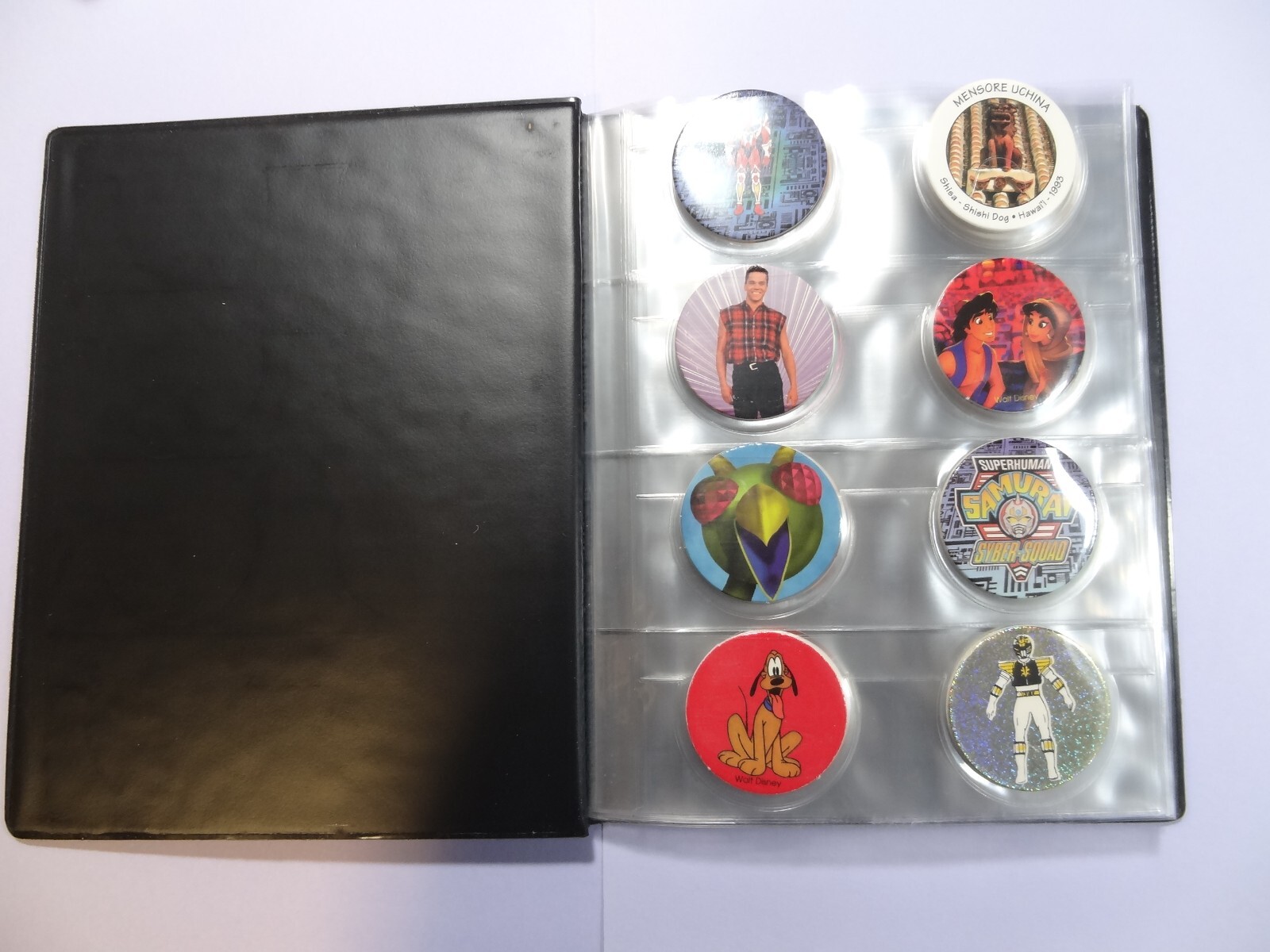 Pogs * 100 Miscellaneous Variety in Binder * 5 Slammers * Plastic & Metal