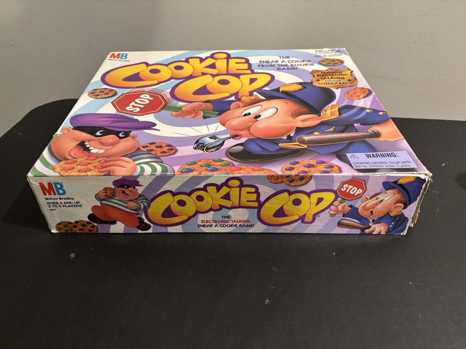 Cookie Cop Electronic Board Game Milton Bradley 1997 Cop Stand Not Fully Working