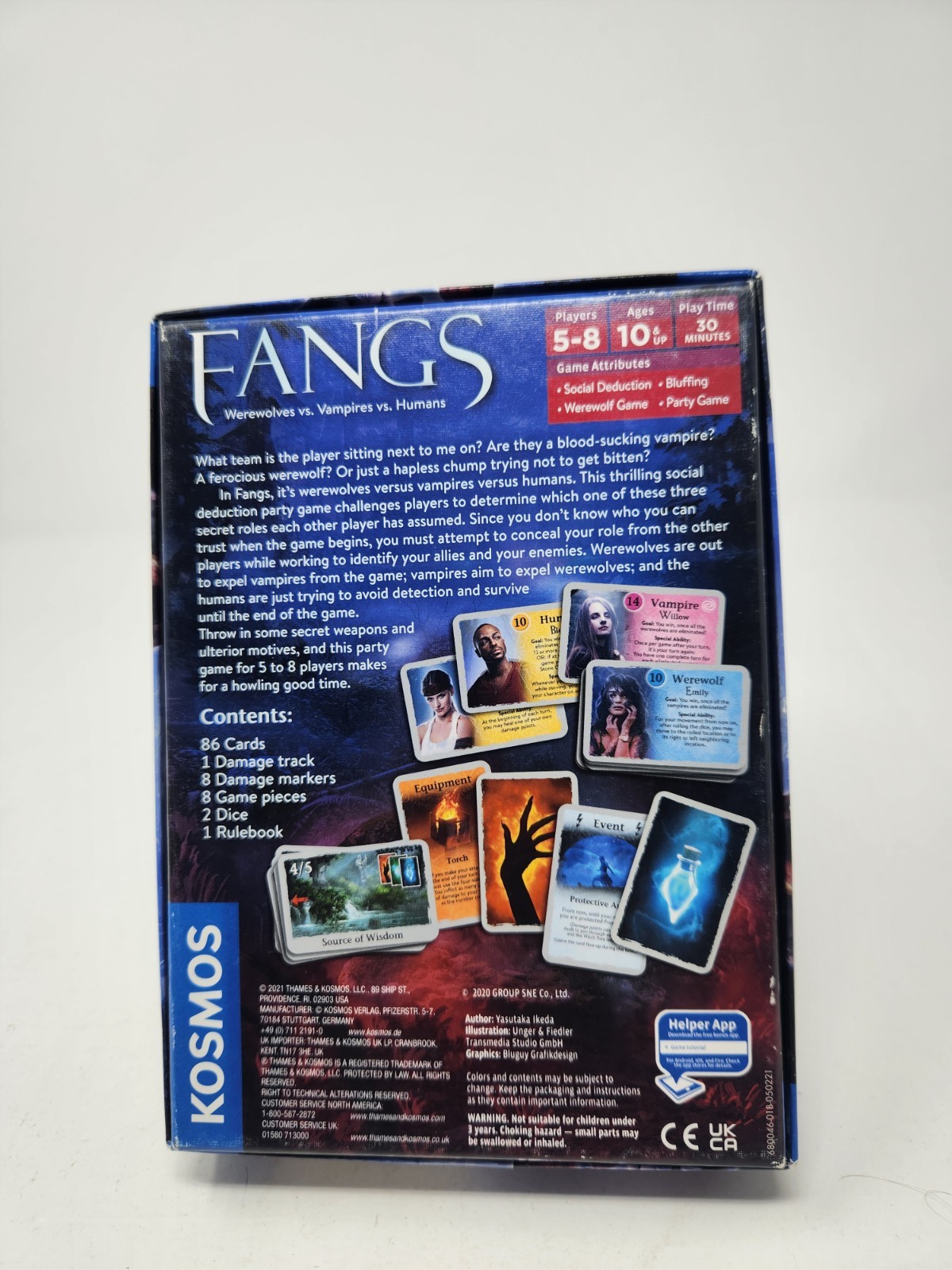 Fangs: Werewolves vs Vampires vs Humans Kosmos Party Game 2021 Kosmos Oop