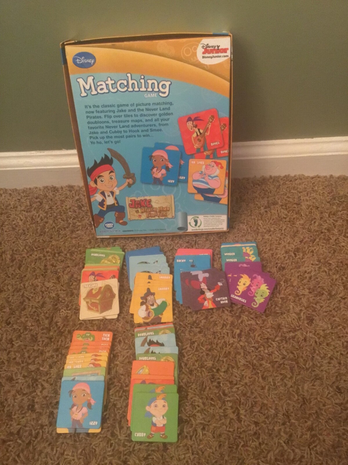 2014 Wonder Forge Disney Jake & The Never Land Pirates Matching Game Complete