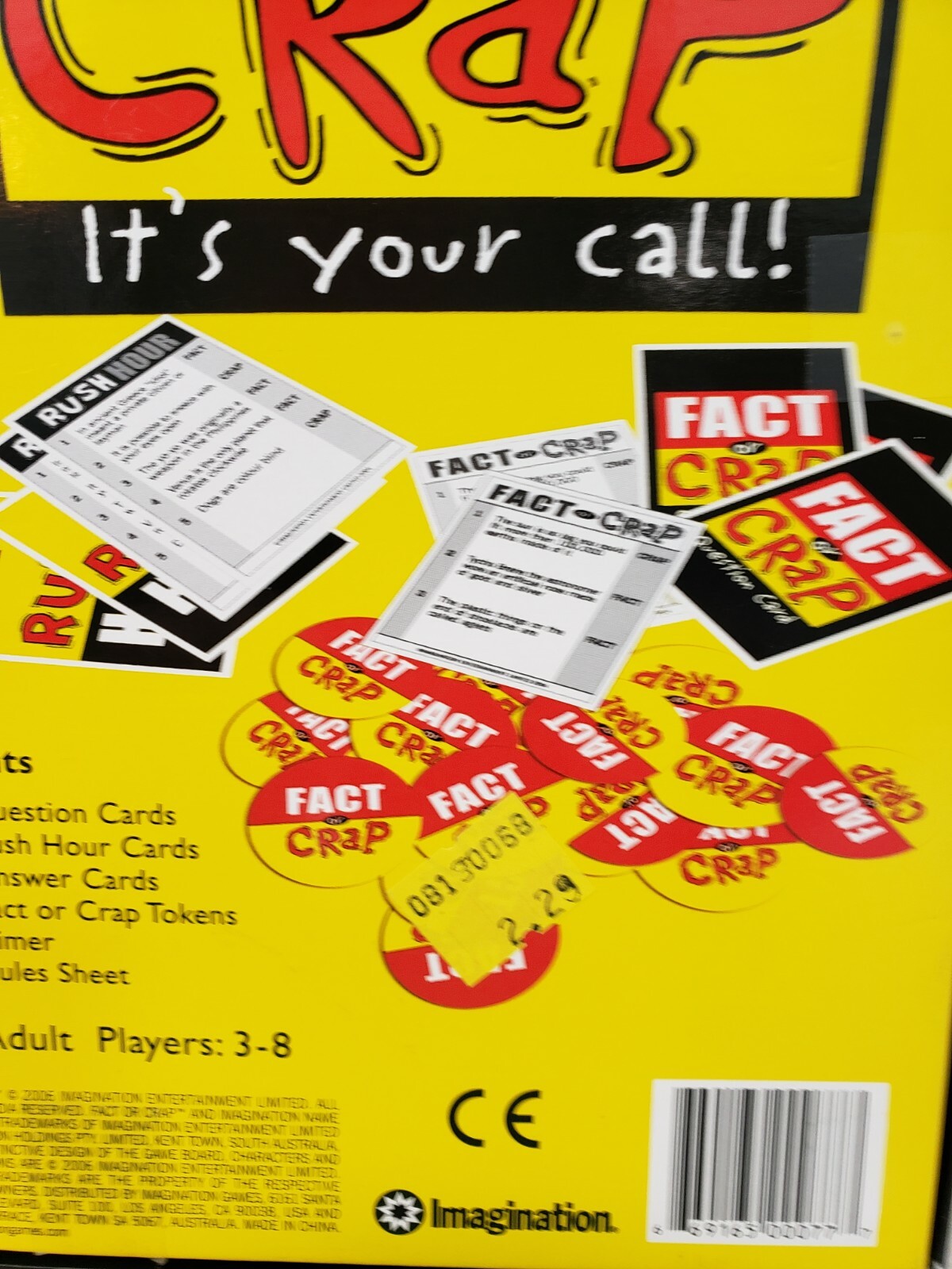 University Games Fact Or Crap Trivia Game Age 12 To Adult 3 – 8 Players