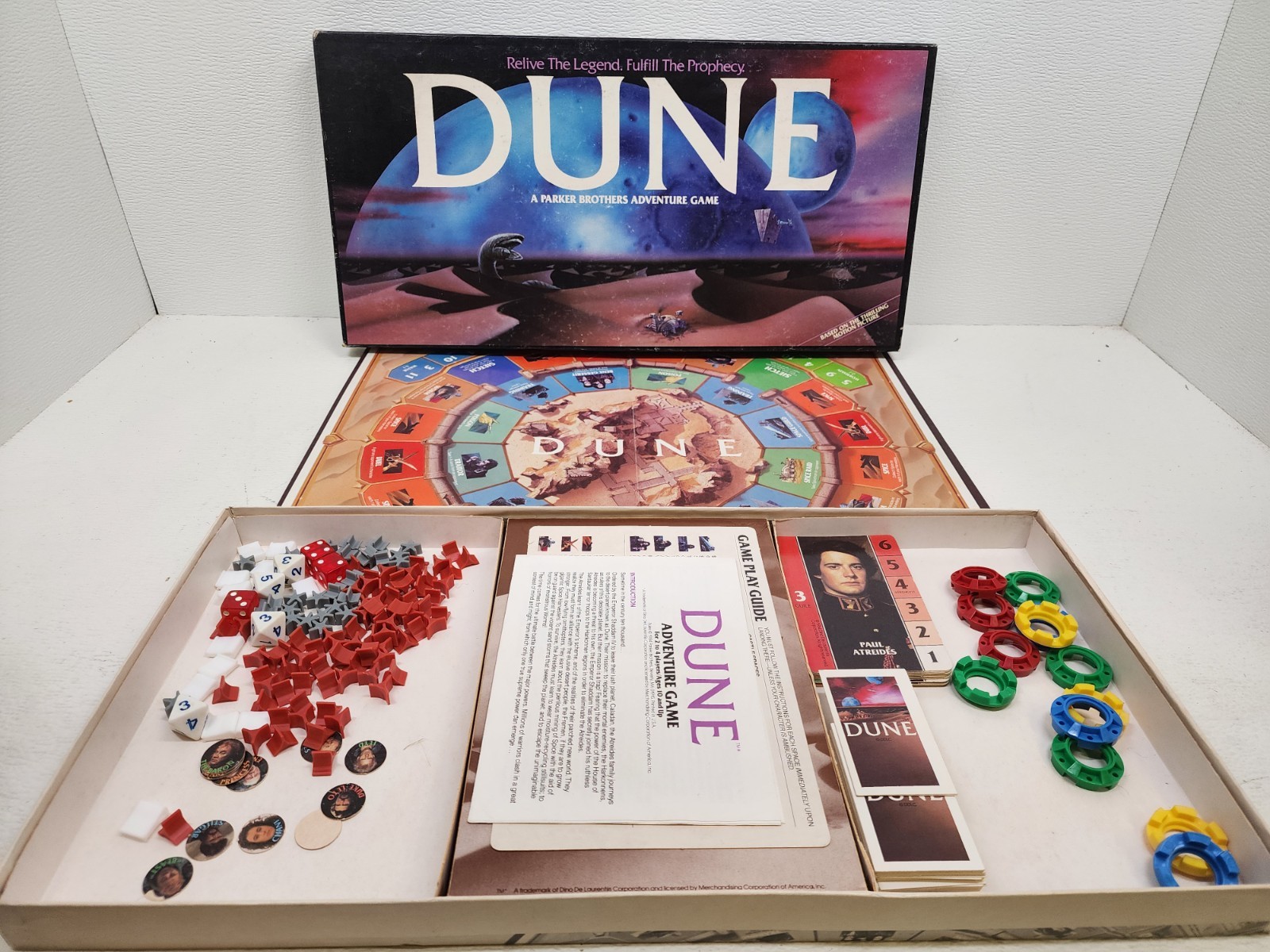 Dune Adventure Vintage Board Game 1984 Parker Brothers 100% COMPLETE