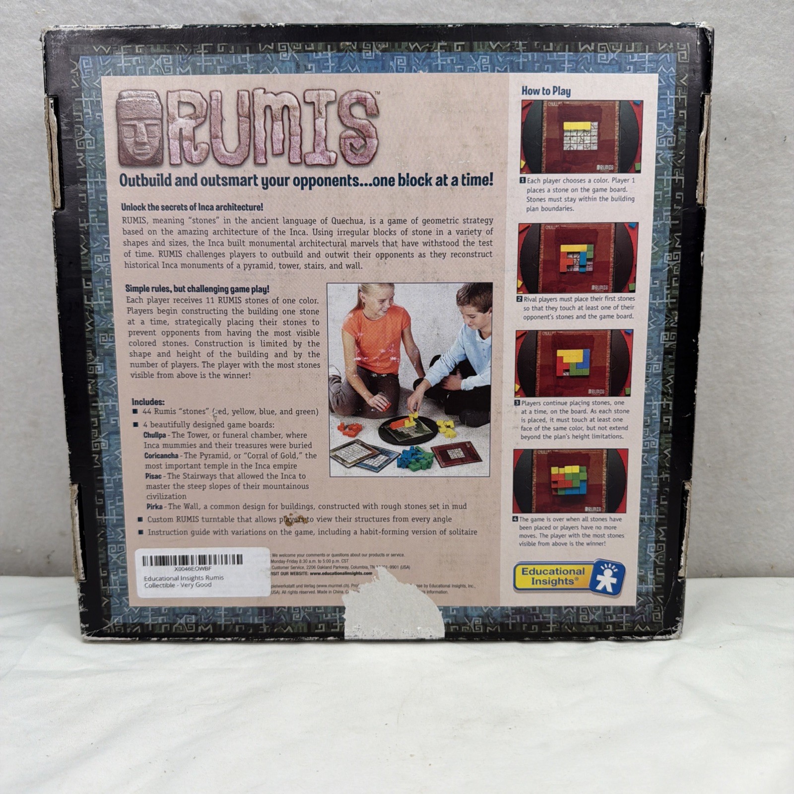 Rumis 2004 Strategy Board Game Educational Insights 3D Blocks
