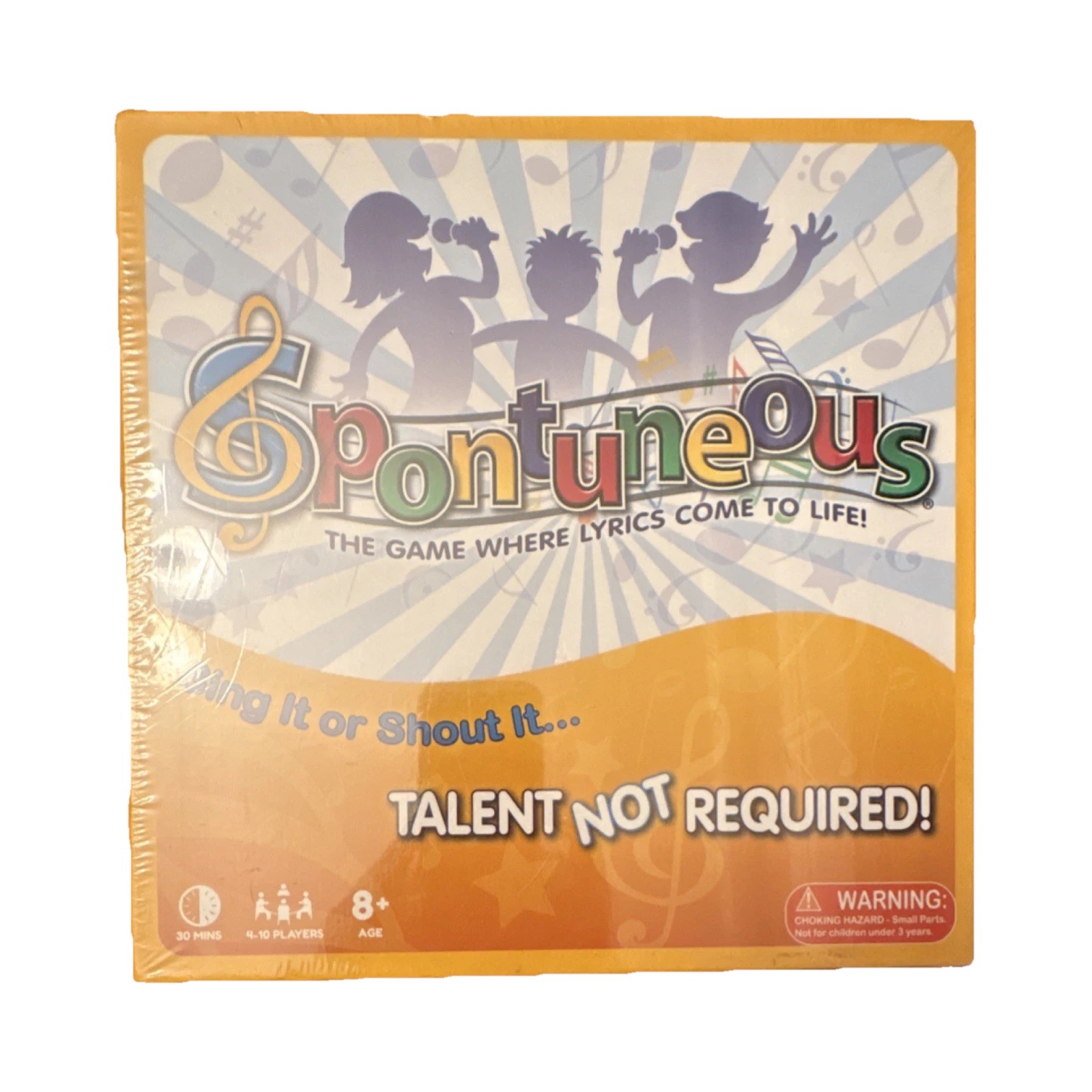 Spontuneous Music Party Game w/ Timer Ages 8+ 4-10 Players 2010