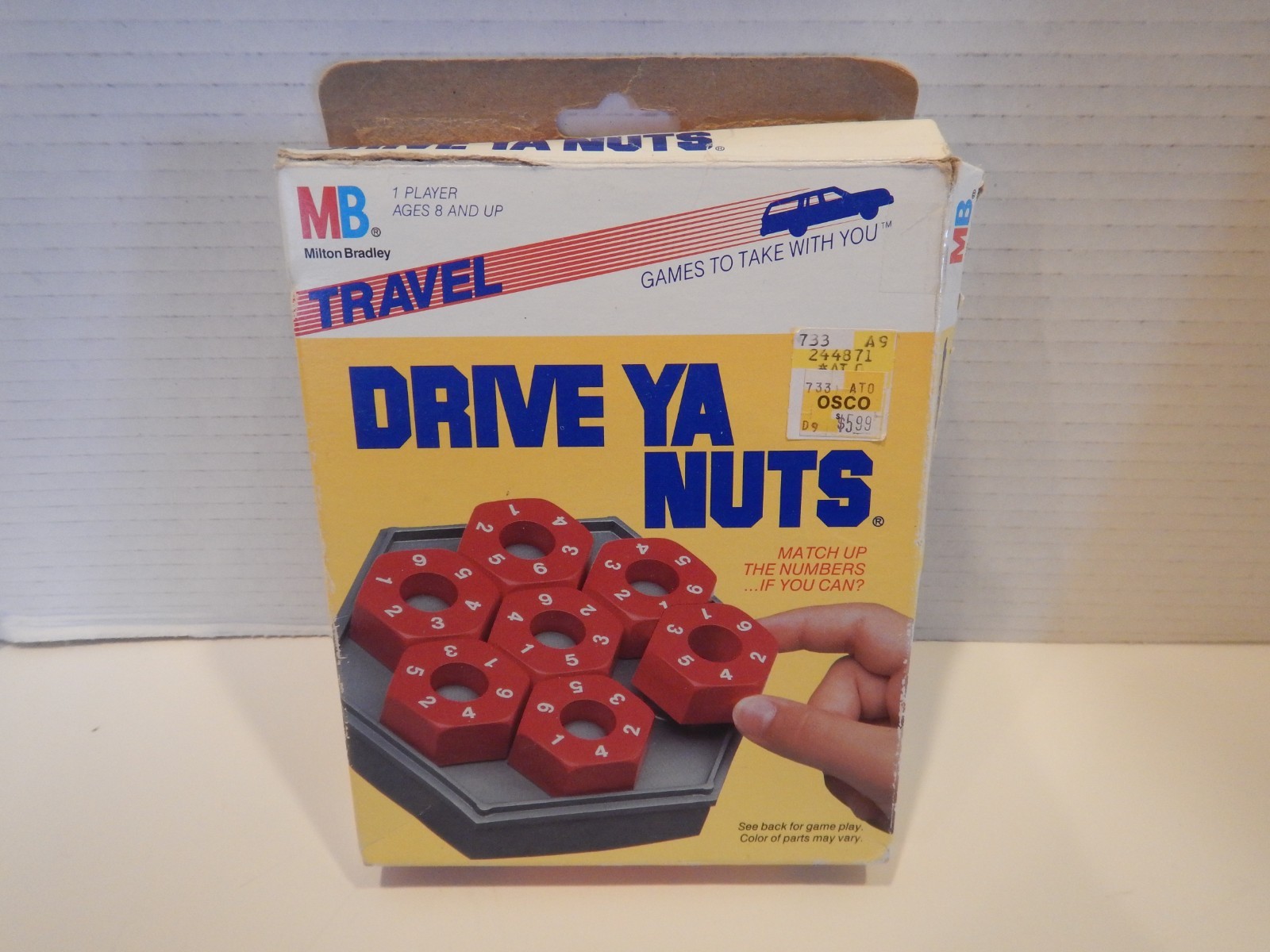 Vintage 1987 Drive Ya Nuts Puzzle Travel Brain Teaser Game Milton Bradley