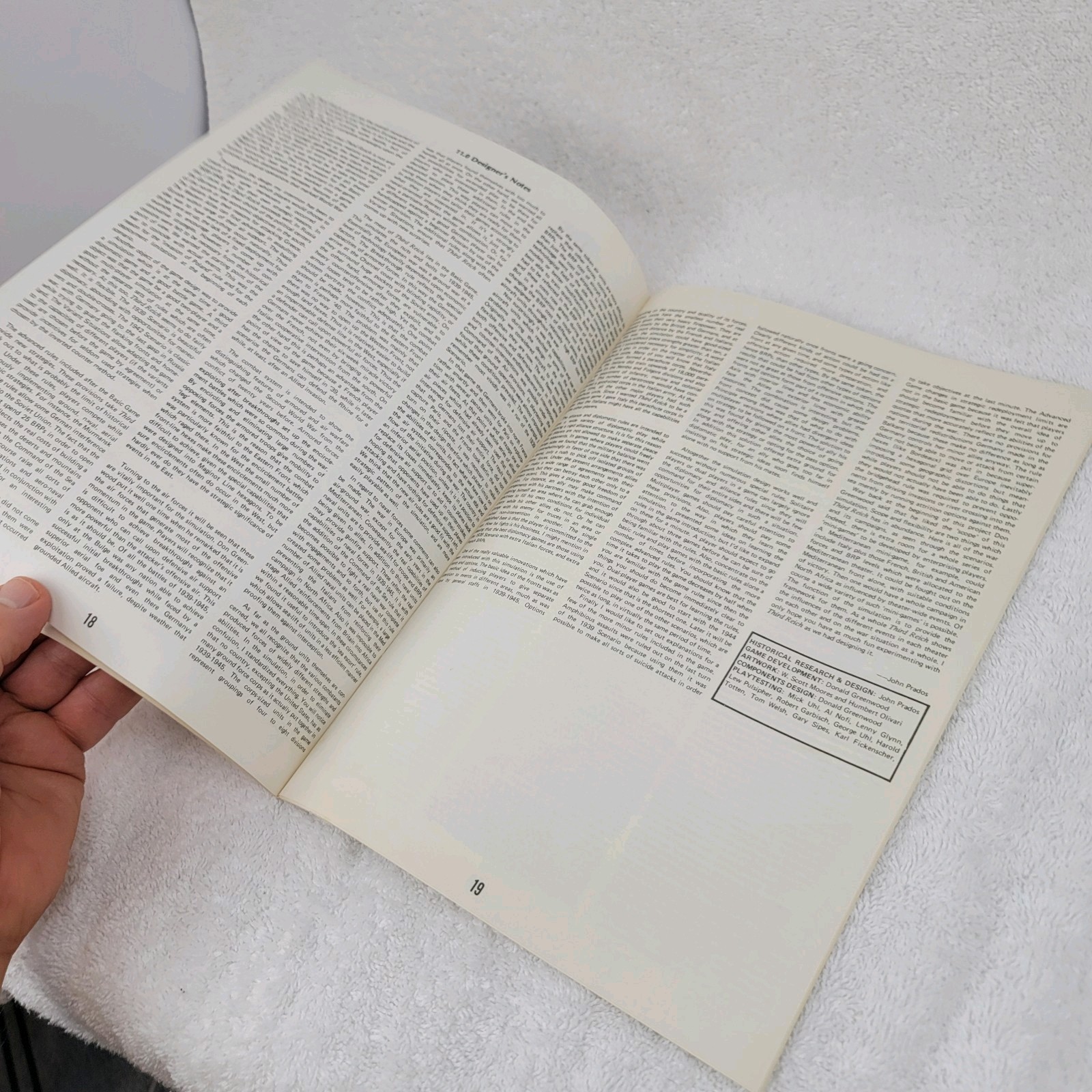 Rise & Decline Third Reich Vtg Game Parts Instruction Manual Only Very Good