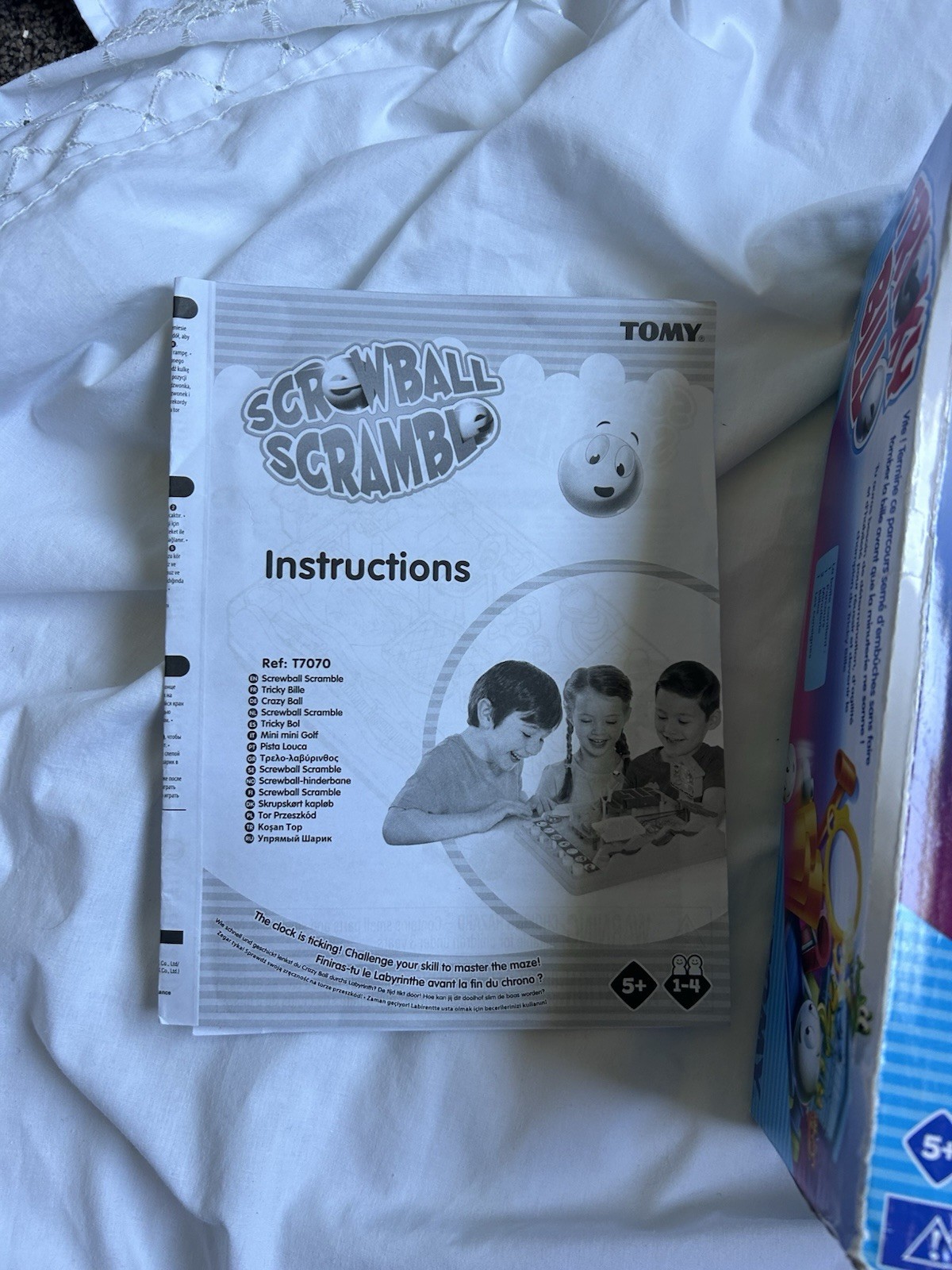 Tomy Screwball Scramble Classic Retro Game Ball Maze 1 Ball Box Damage