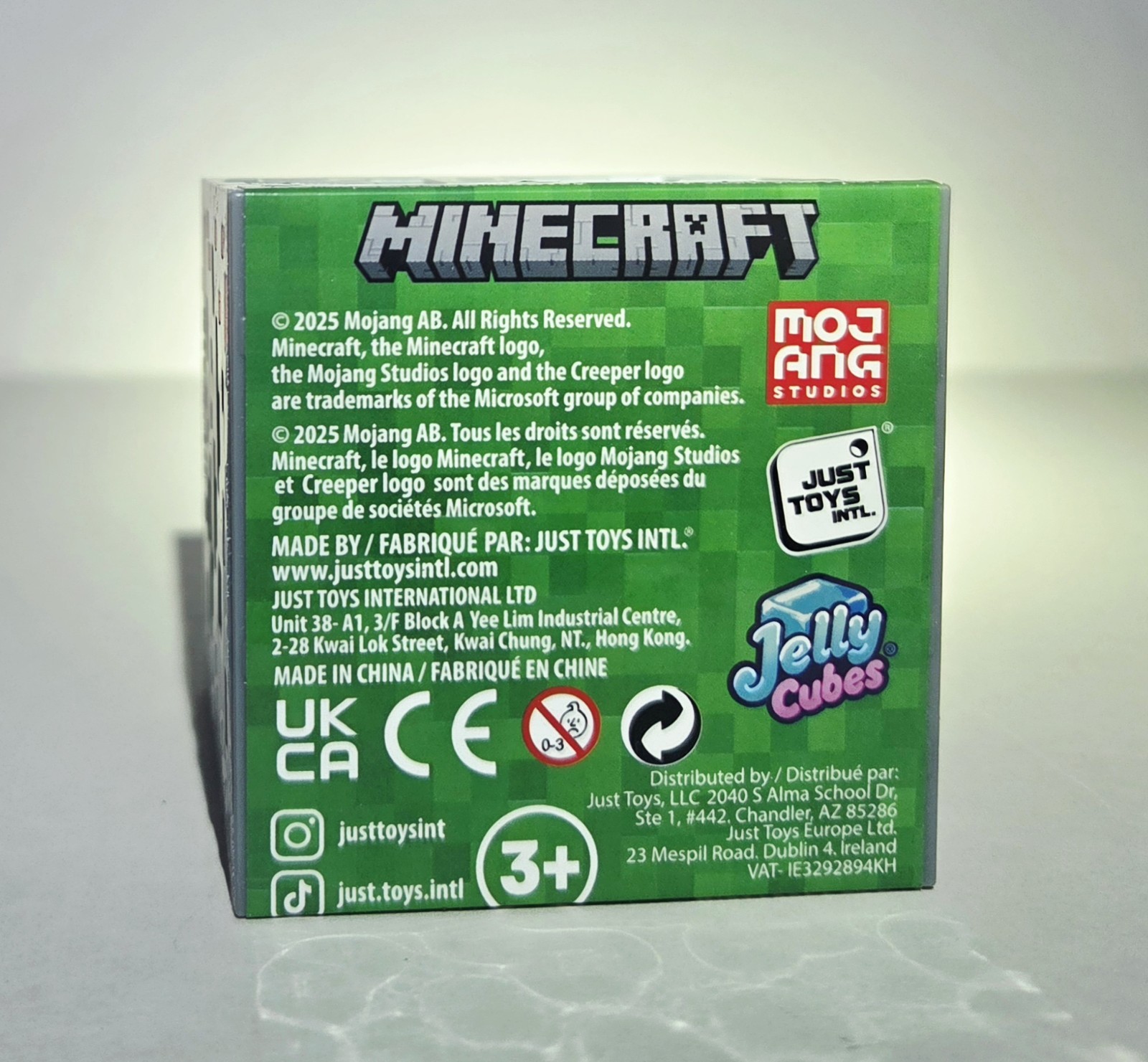 BLUE Minecraft Jelly Cube 2.5″ Mine Craft Squishy Stress Toy NeeDoh Like Cube
