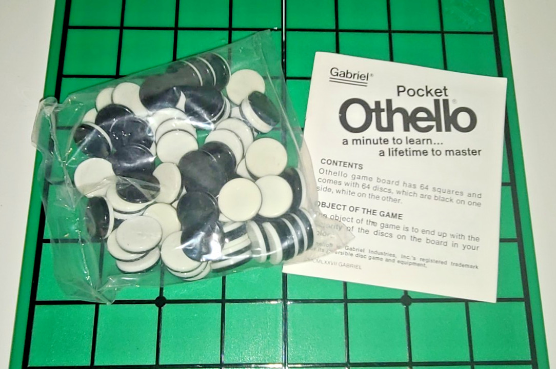 1970s OTHELLO Board Game POCKET Version By GABRIEL Sealed DISCS Pk – NOS w/Box