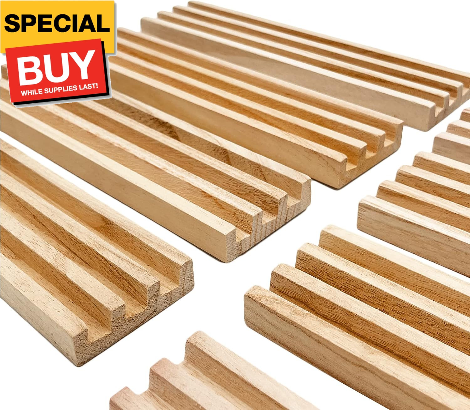 Wooden Domino Racks/Trays Set of 8 Natural Domino Trays Holders Organizer for Me
