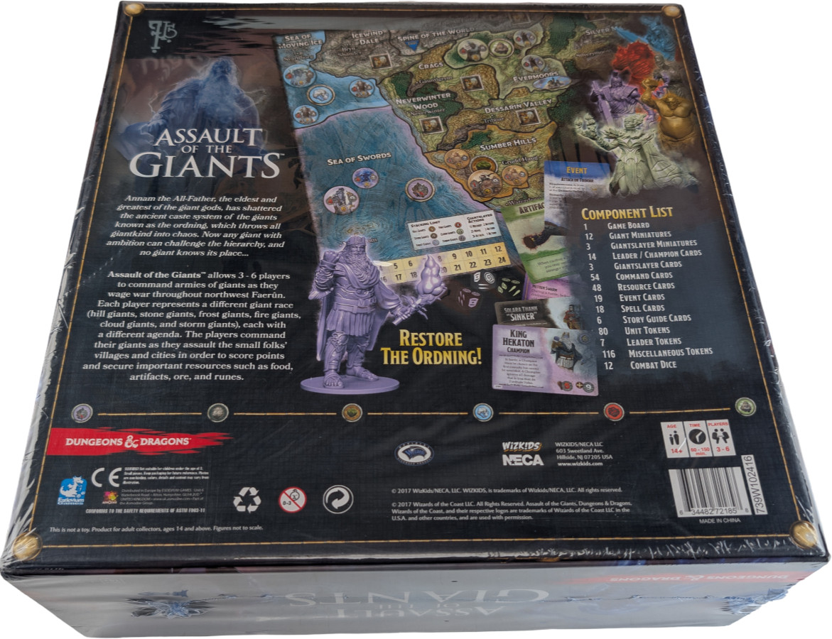 Dungeons & Dragons Assault of the Giants Board Game WizKids 2017 New Sealed