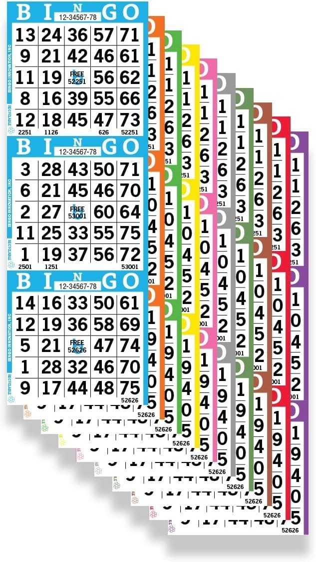 Books – 3 Faces, 10 Pages Each, 100 Disposable Game Books – Bold Dauber Sheets –