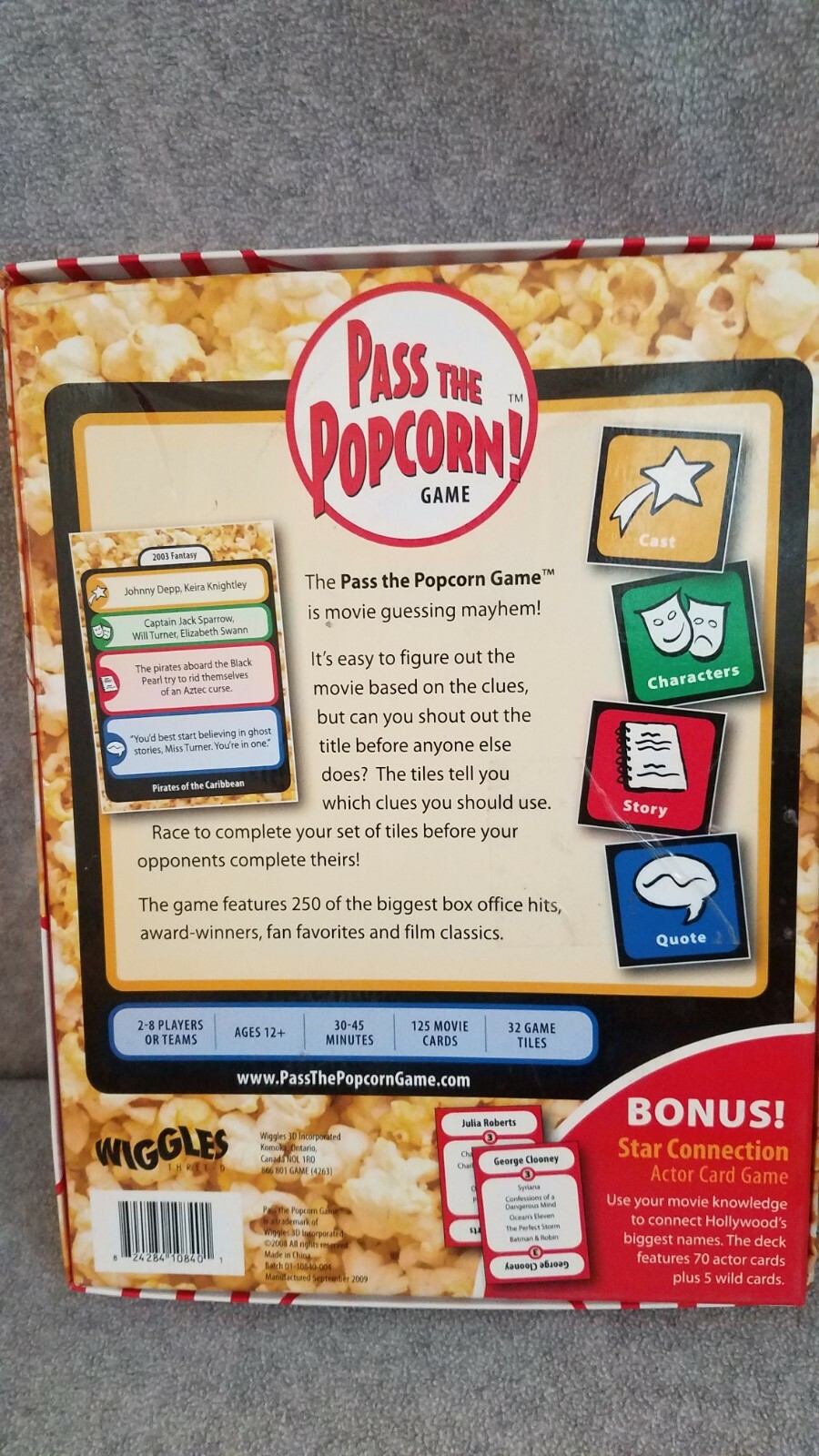 Pass the Popcorn Board Game COMPLETE