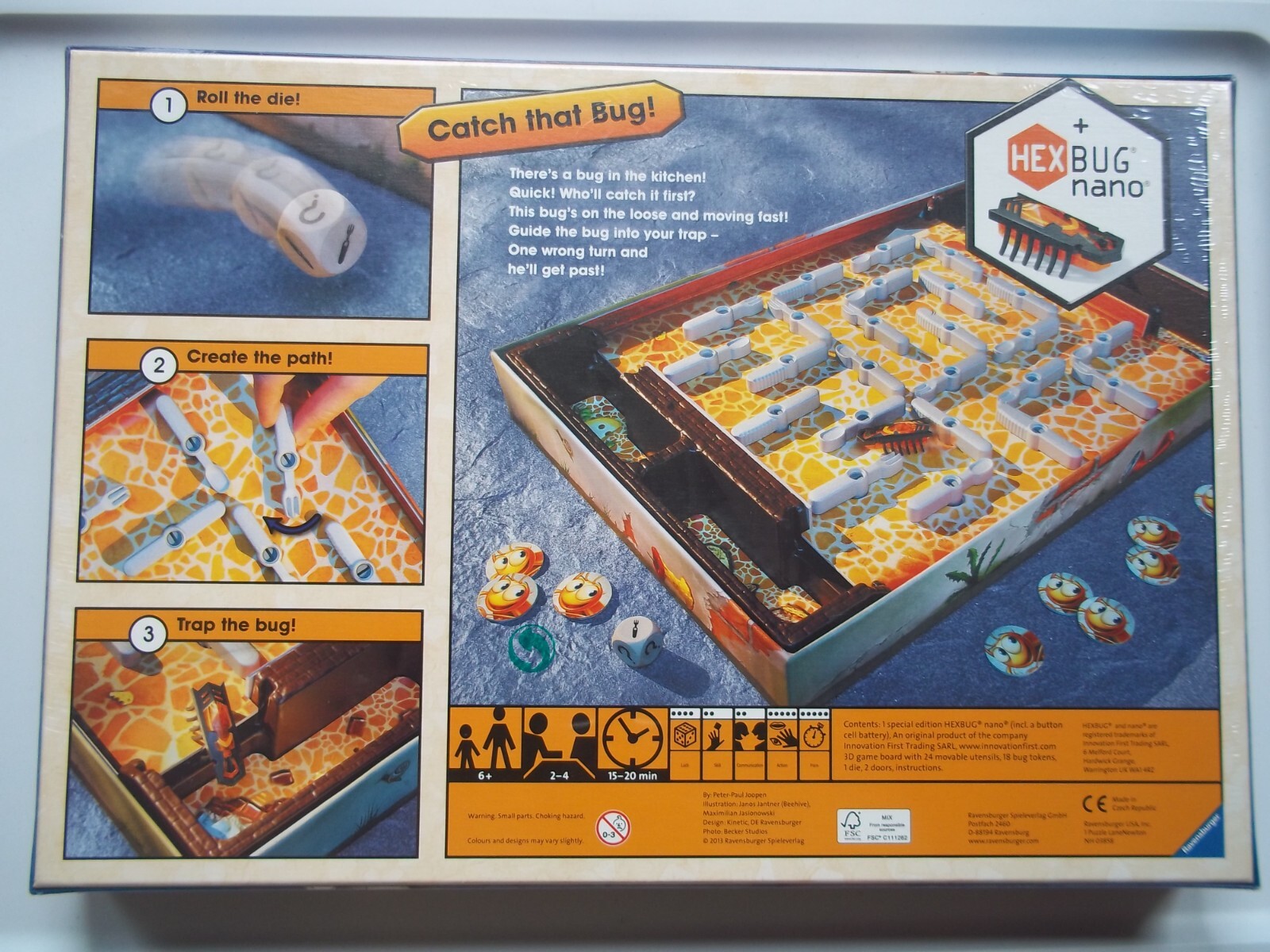 BUGS IN THE KITCHEN Board Game HEXBUG Nano RAVENSBURGER 2013 MFG Czech Republic