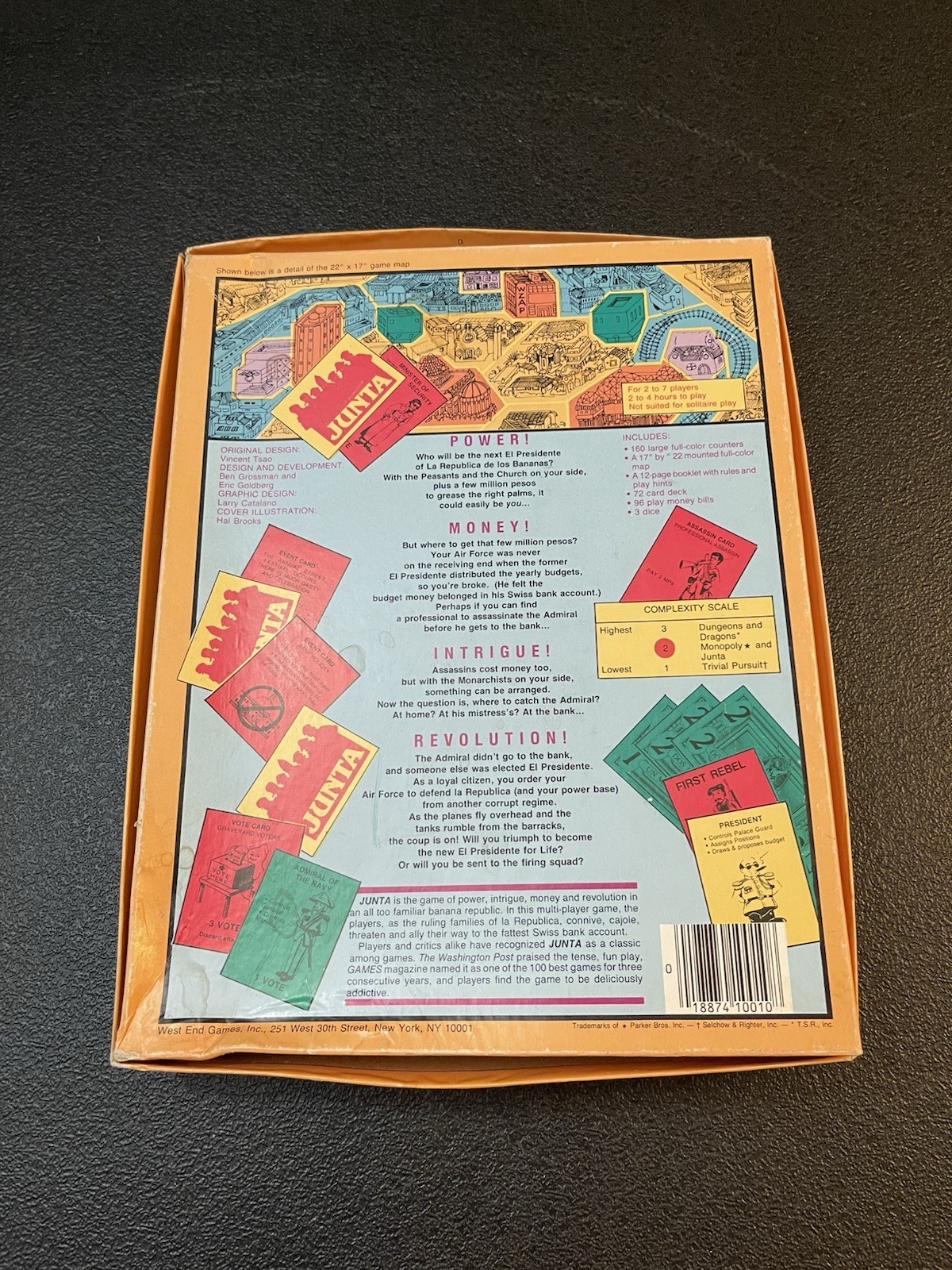 Junta 1985 Board Game West End Games Complete Unpunched Never Played FREE SHIP!!
