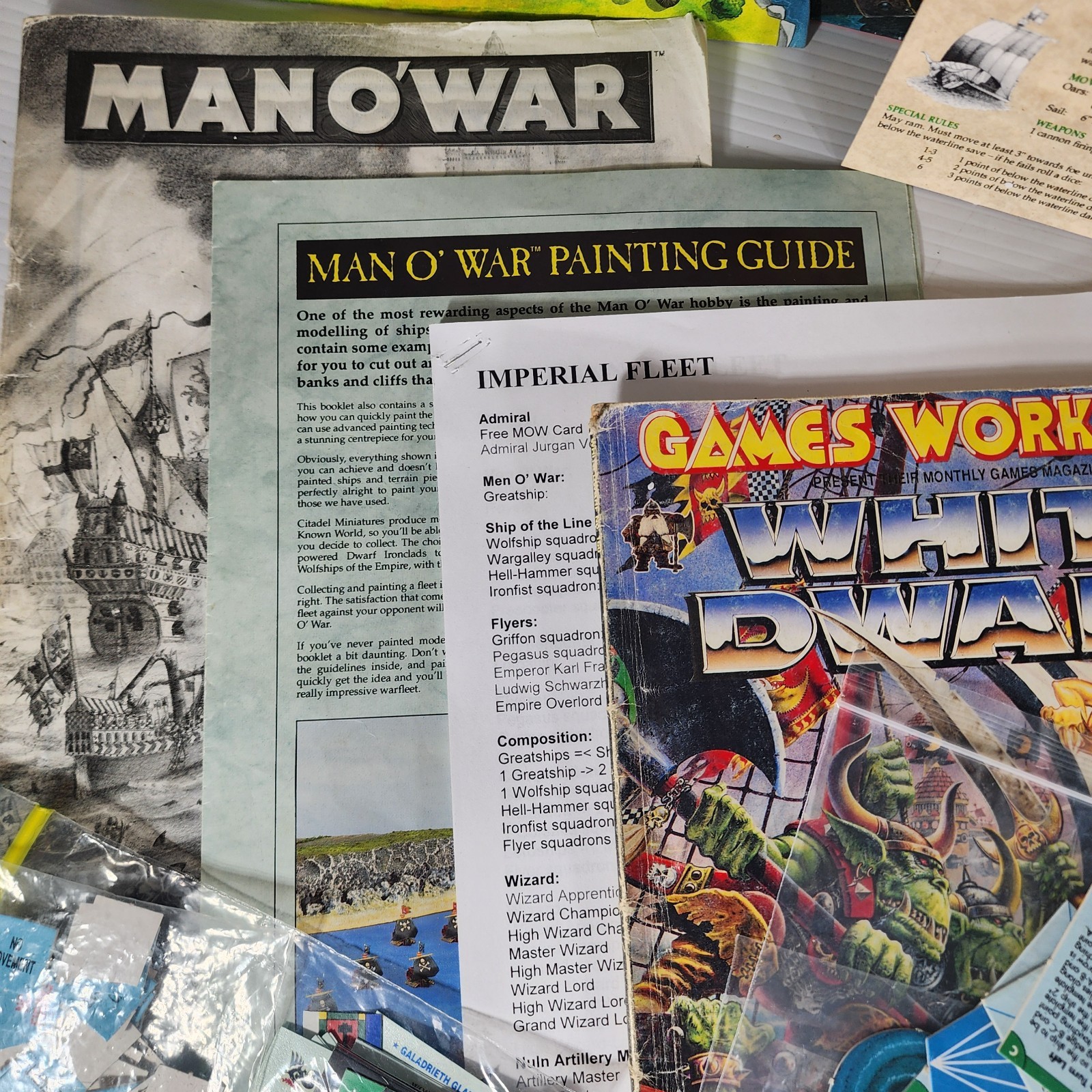 Games Workshop Man O’ War Board Game 1993 OOP 100% Complete Boxed 1st Ed CIB