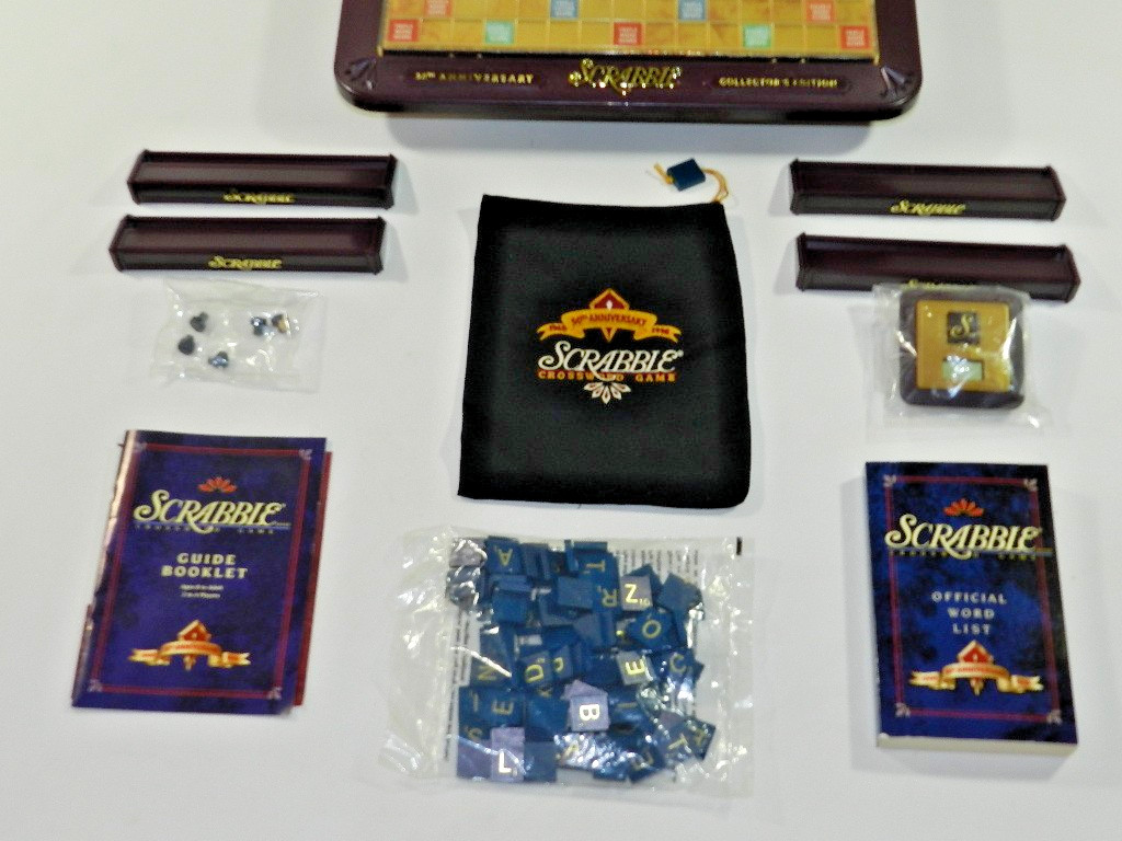 Scrabble 50th Anniversary Collectors Edition Crossword Board Game New
