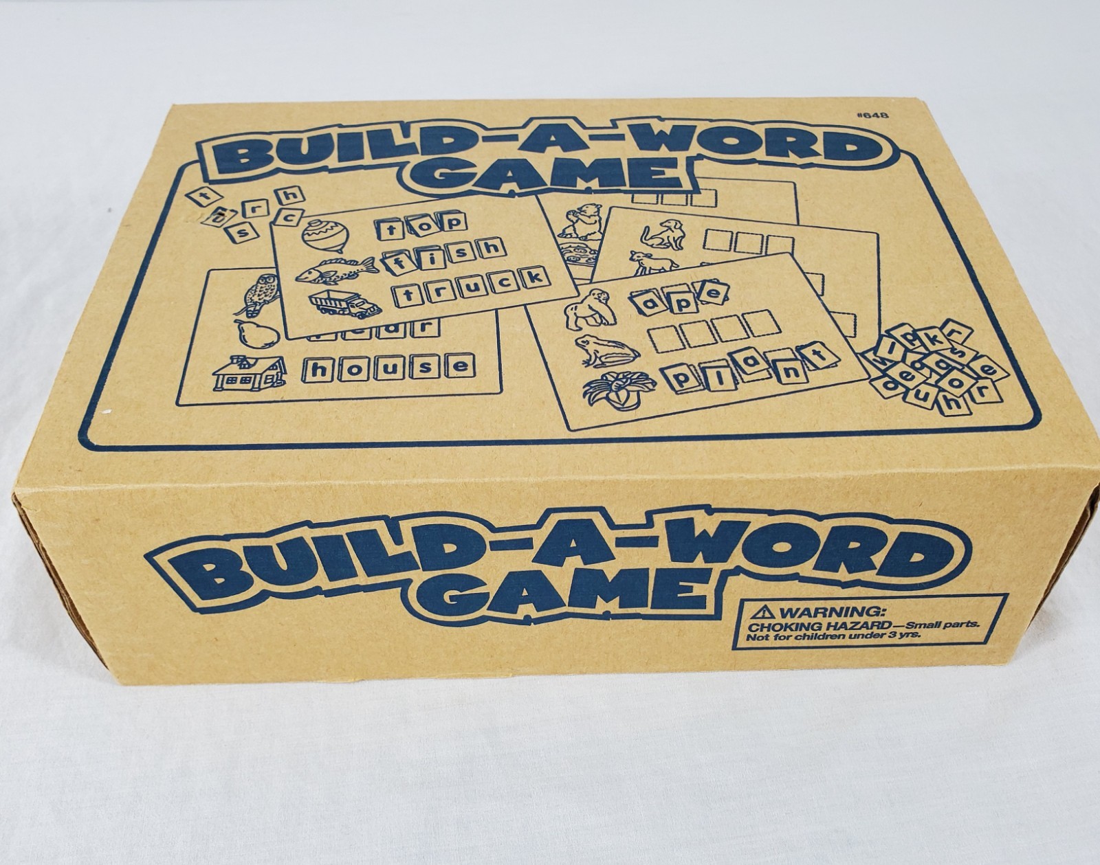Build-A-Word Game Toys To Grow On #648 Word Cards & Blue Tiles Pre-Owned