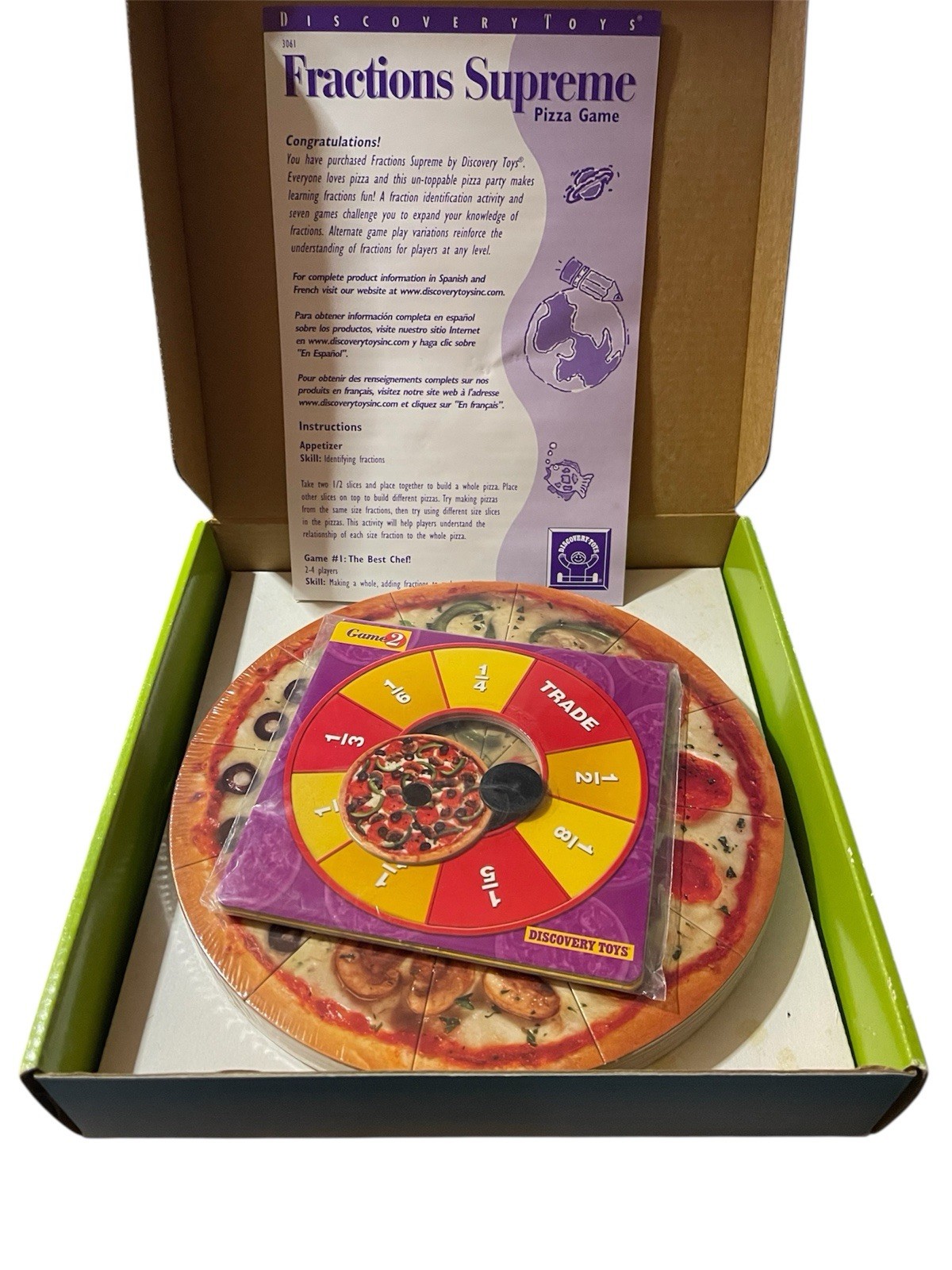 Discovery Toys Boardgame Factions Supreme Pizza Game Box VG/VG+
