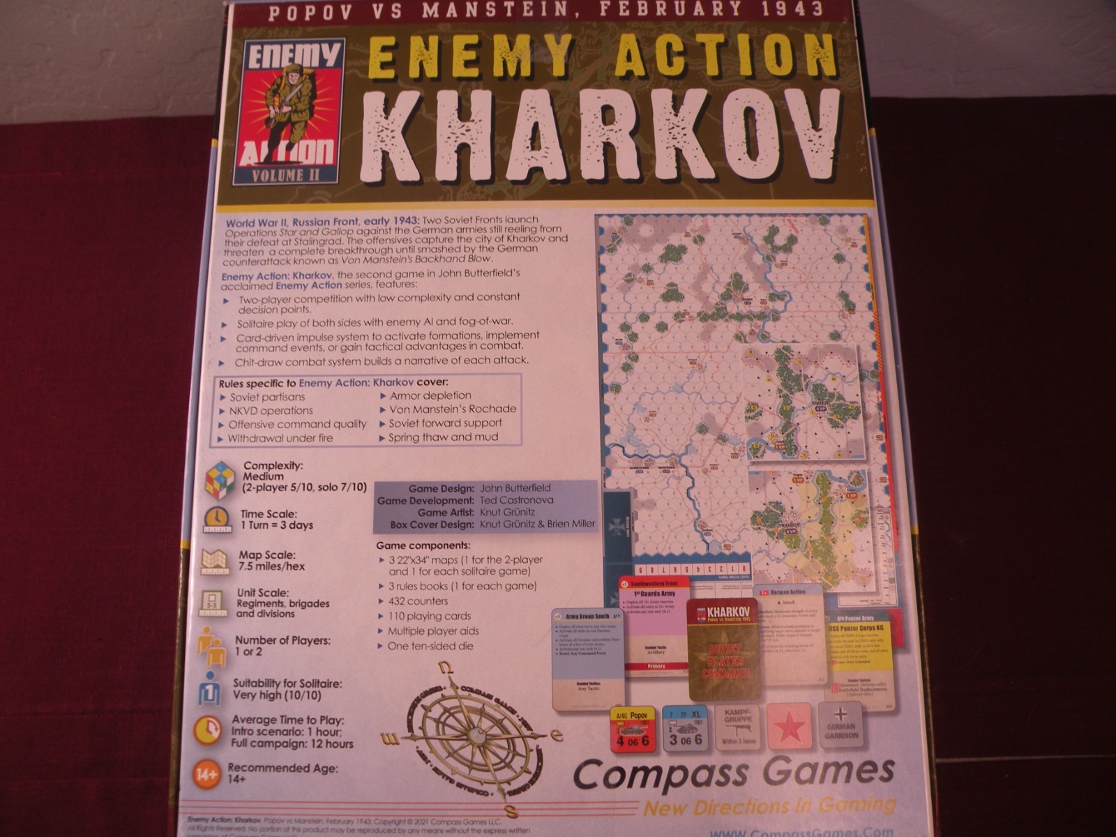 Compass Games Enemy Action: Kharkov 2024 New Open Box Unpunched 1121