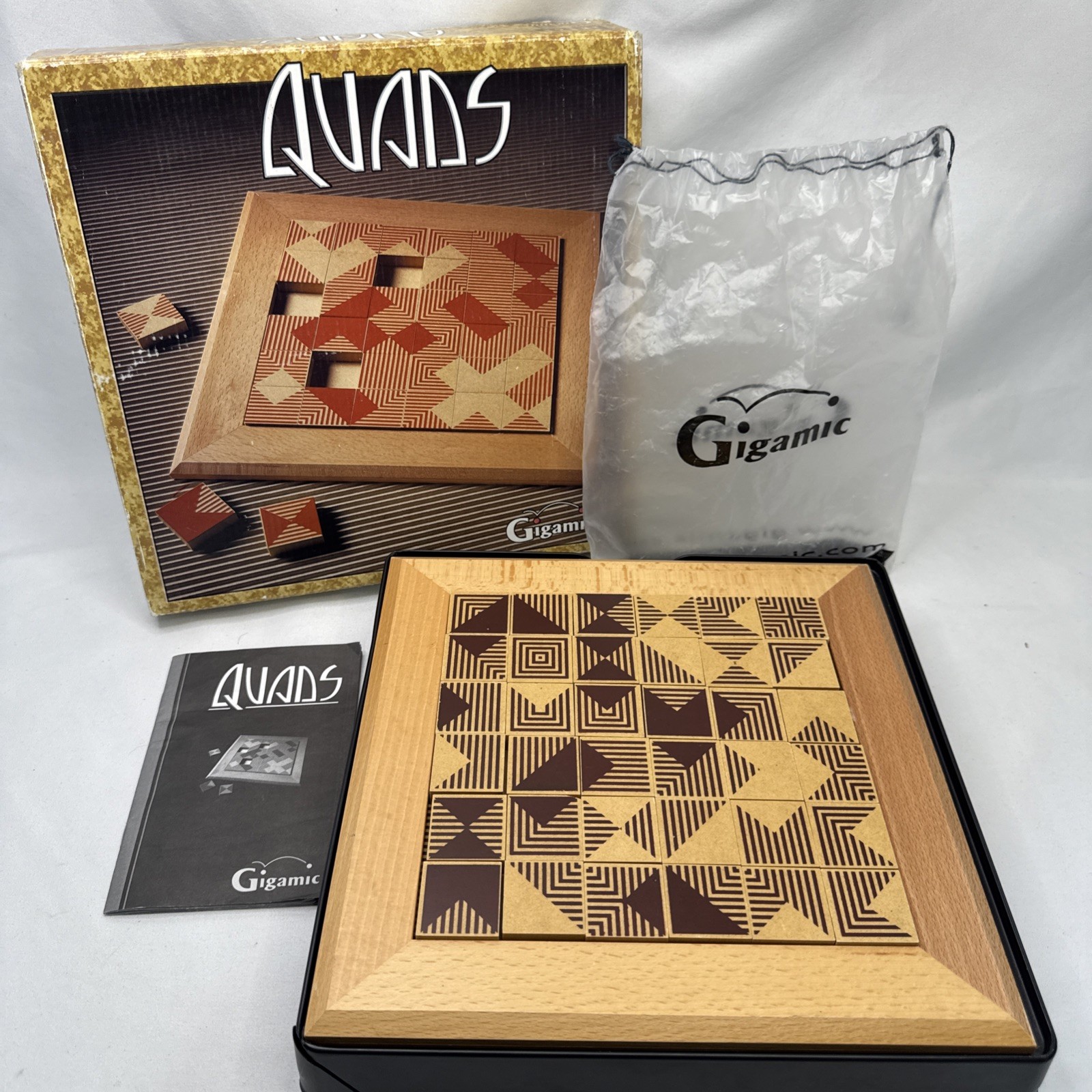 VINTAGE Quads All Wood Board Game COMPLETE Gigamic 1995 Strategy