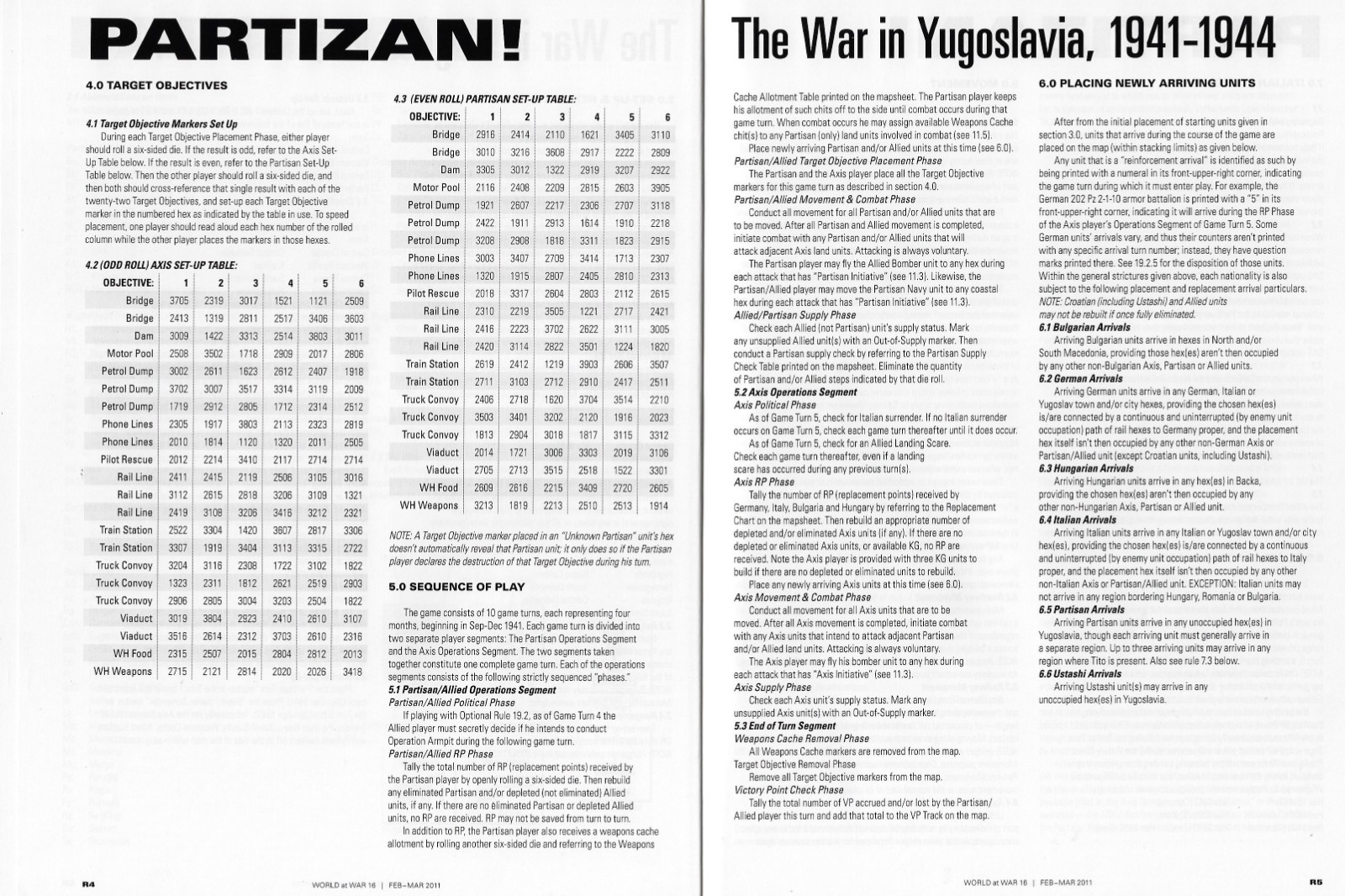 World at War #16 Partizan! The War in Yugoslavia 1942-44 unpunched