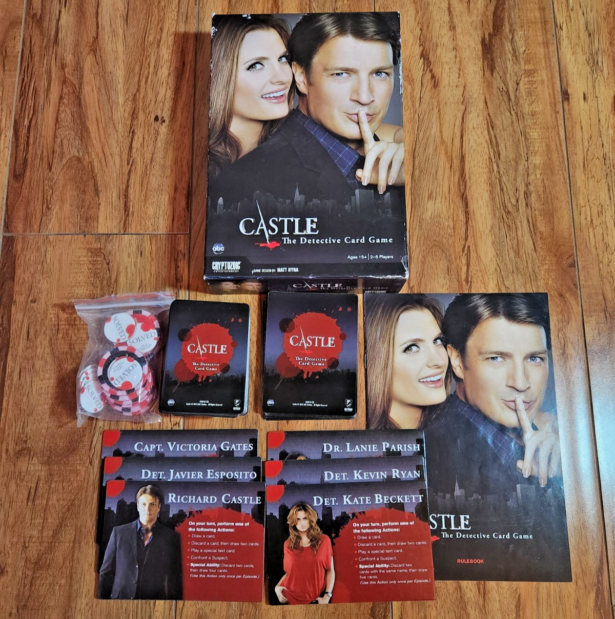 Castle: The Detective Card Board Game 2013 Cryptozoic Entertainment (COMPLETE)