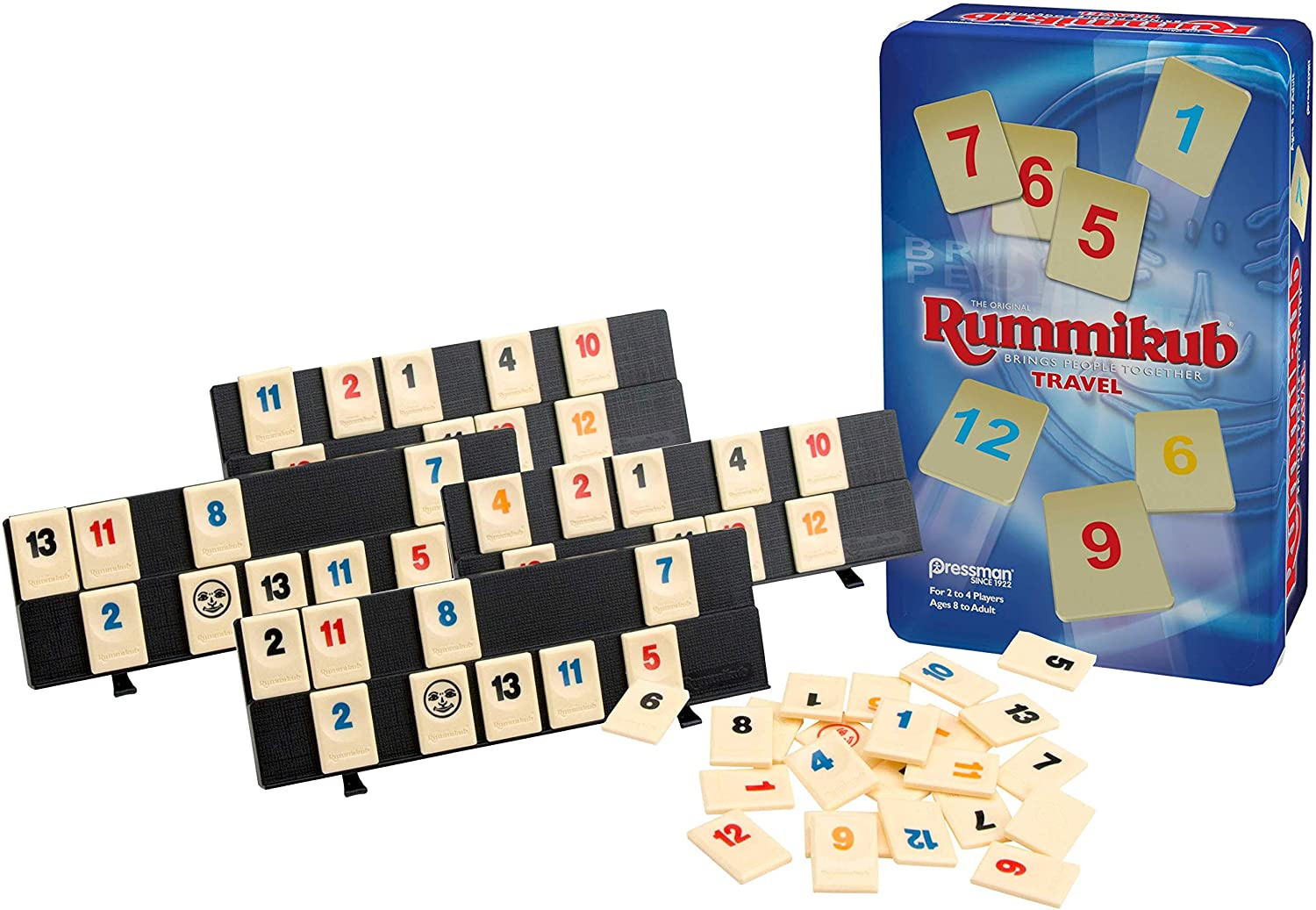 Rummikub in Travel Tin – the Original Rummy Tile Game, Blue (B07GLGBW9X)