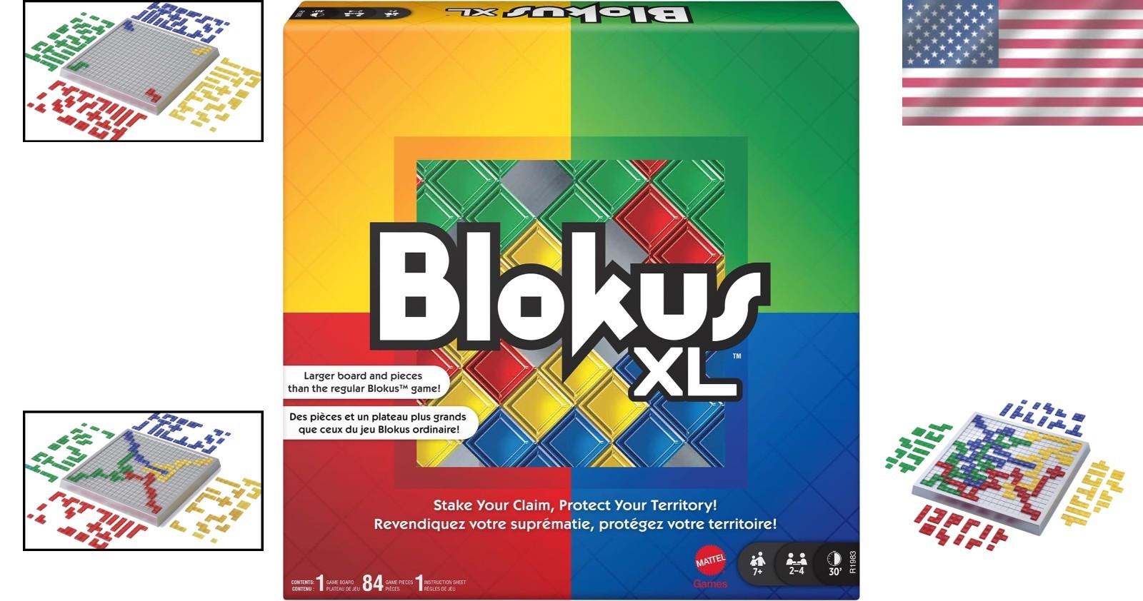Blokus XL Board Game Oversized Strategy Brain Game for Family Night Kids