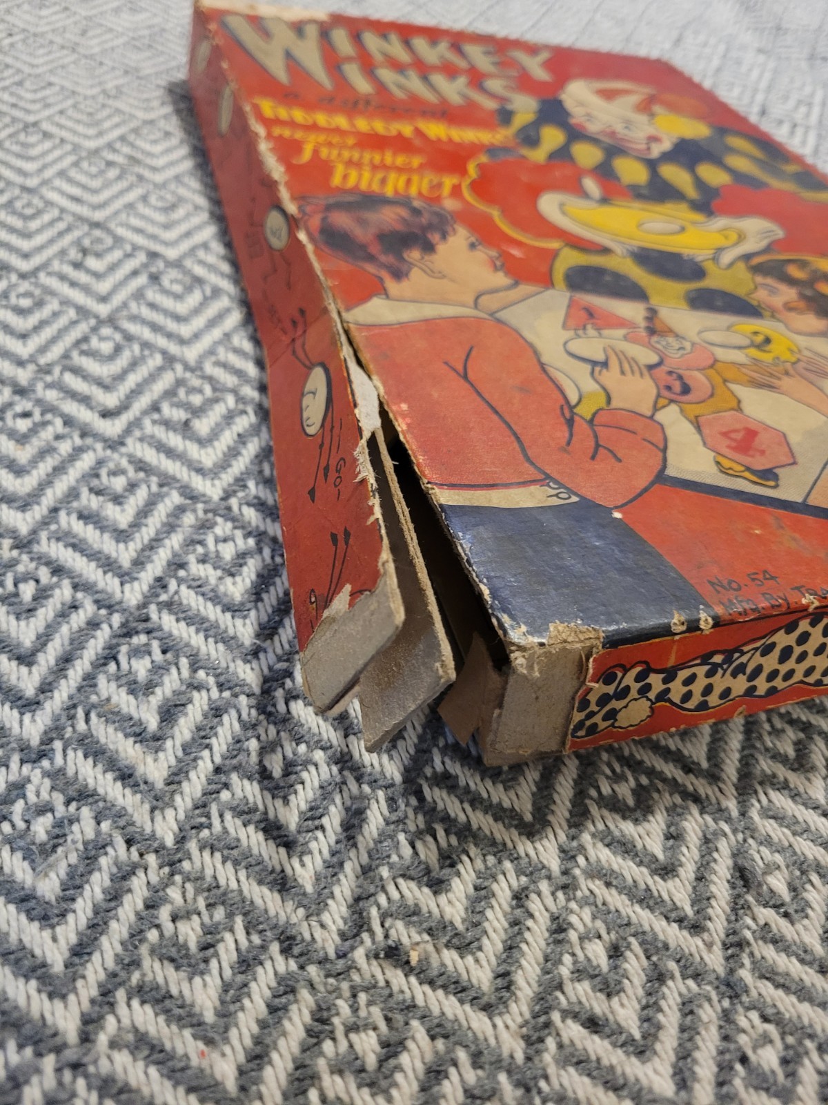 Vintage Winkey Winks No. 54 Transogram Clown Toss Board Game w/ Original Box