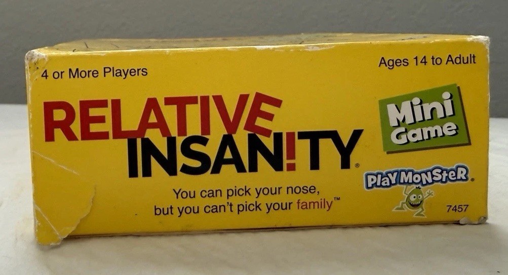 Relative Insanity Hilarious Party Game By: Jeff Foxworthy Ages 14+ Mini Game