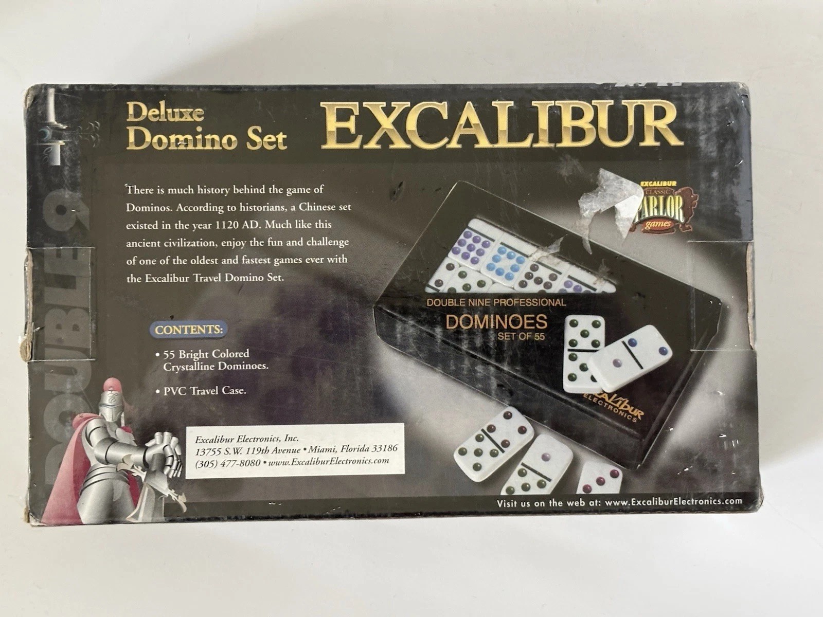 Excalibur Deluxe Double 9 Domino Set, Unused in Original Shrink-Wrap