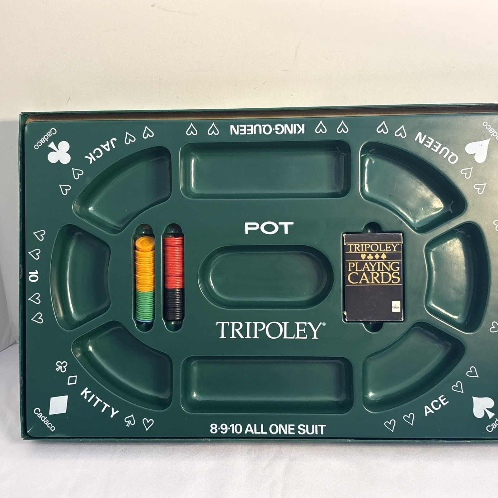 Tripoley 1968 Cadaco No. 300 Special Edition Substitute Chips READ Board Game