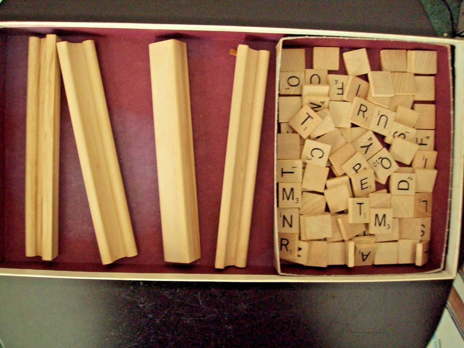 Vintage Milton Bradley Scrabble Game Board Incomplete 1982 1989 #4024