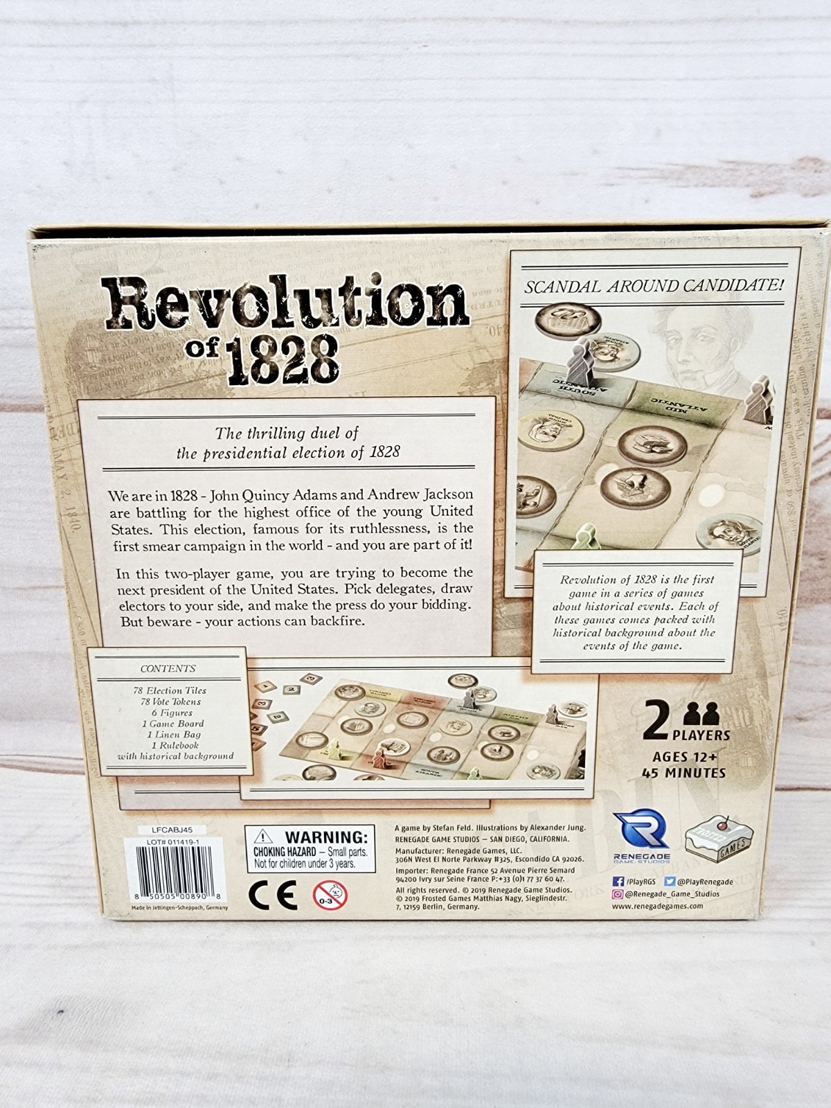 Revolution of 1828 Board Game 2 Player Game – Renegade – Complete