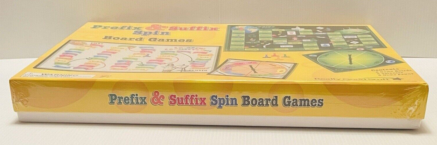 Prefix & Suffix Spin Board Games By Really Good Stuff Educational Fun New Sealed