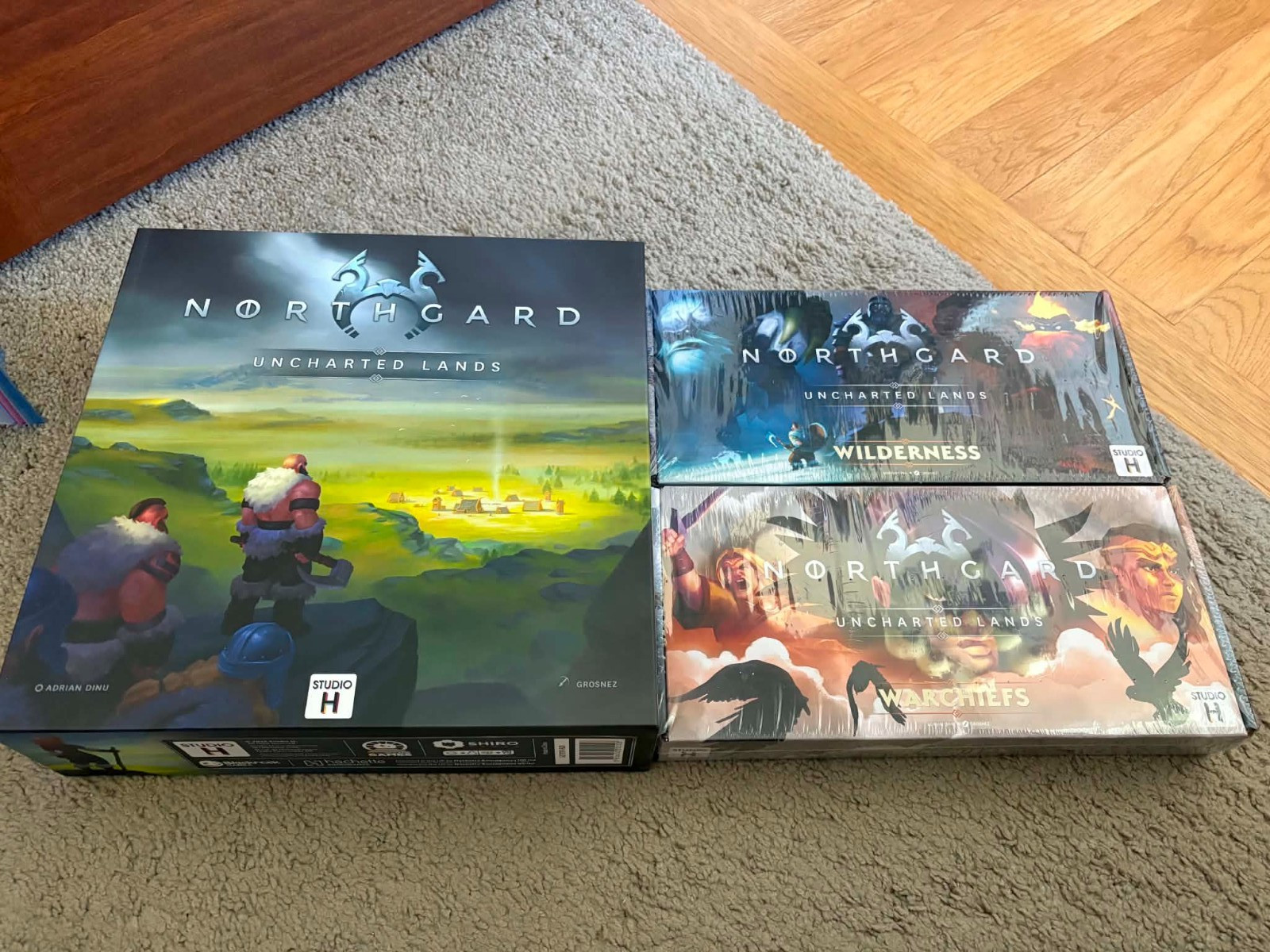 Northgard Uncharted Lands Studio H Board Game + Wilderness & Warchiefs expansion